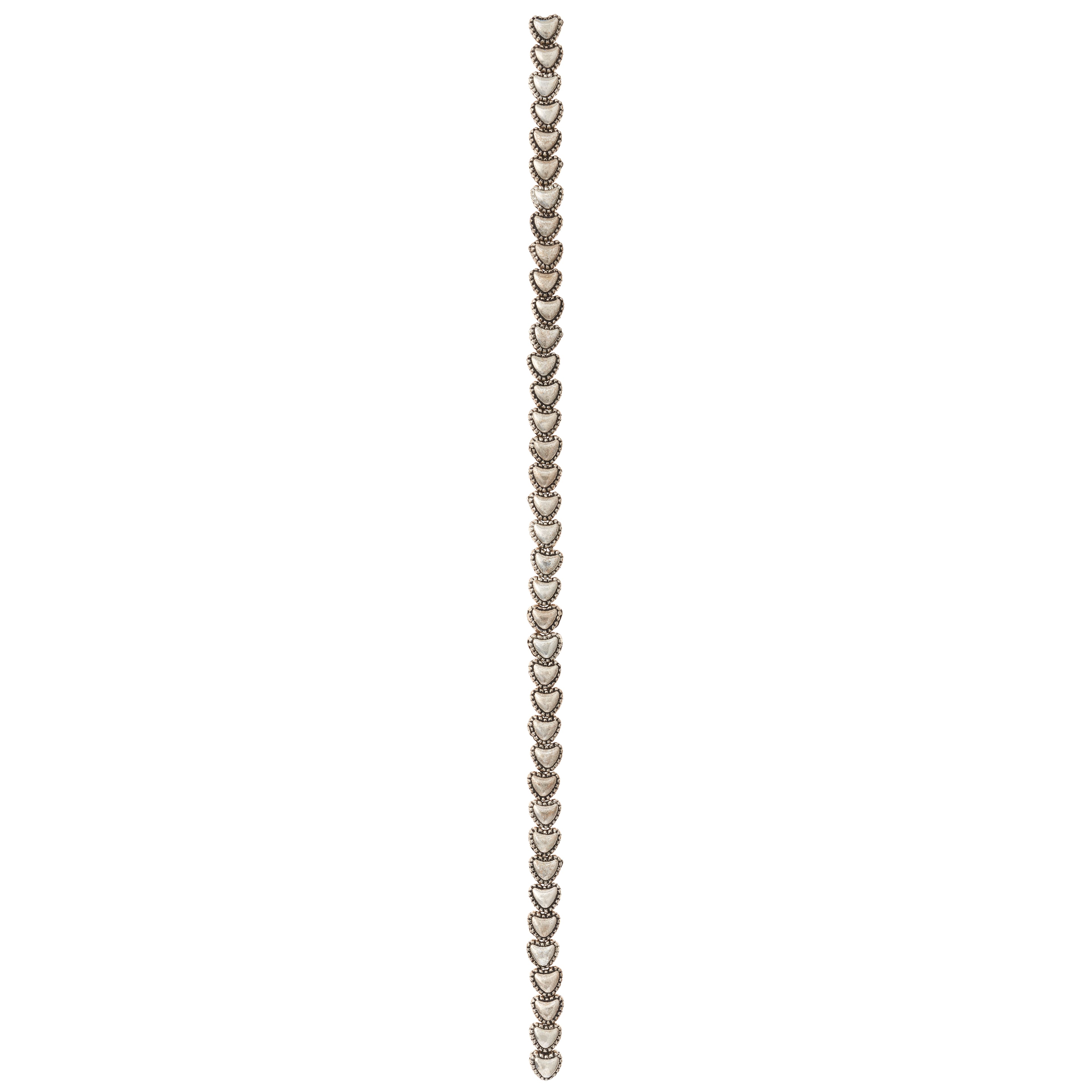 12 Pack: Antique Silver Metal Heart Beads, 6mm by Bead Landing™