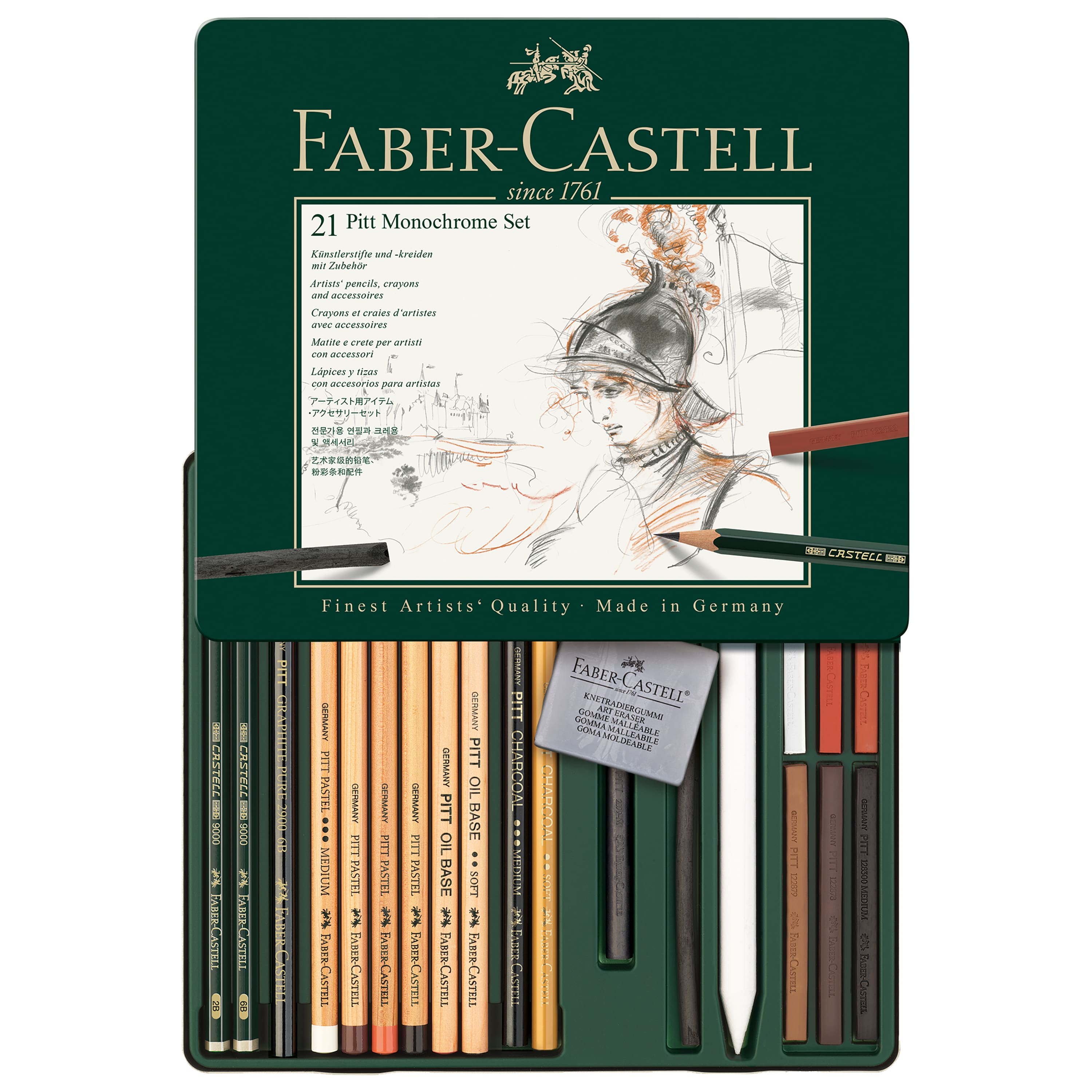 Faber-Castell Pitt 21 Color Monochrome Pencil Set