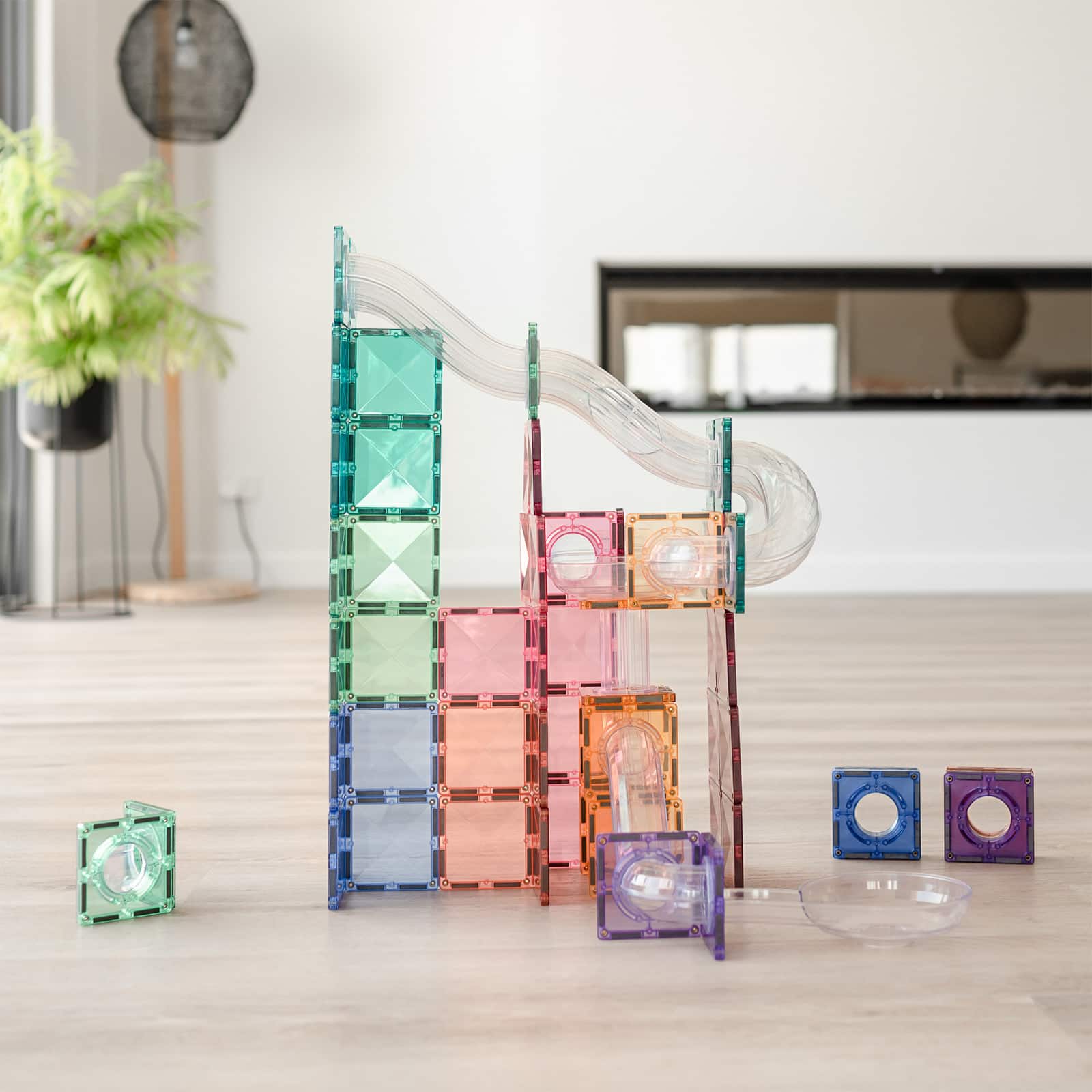 Connetix® Pastel Magnetic Tiles Ball Run Expansion Pack, 80ct.