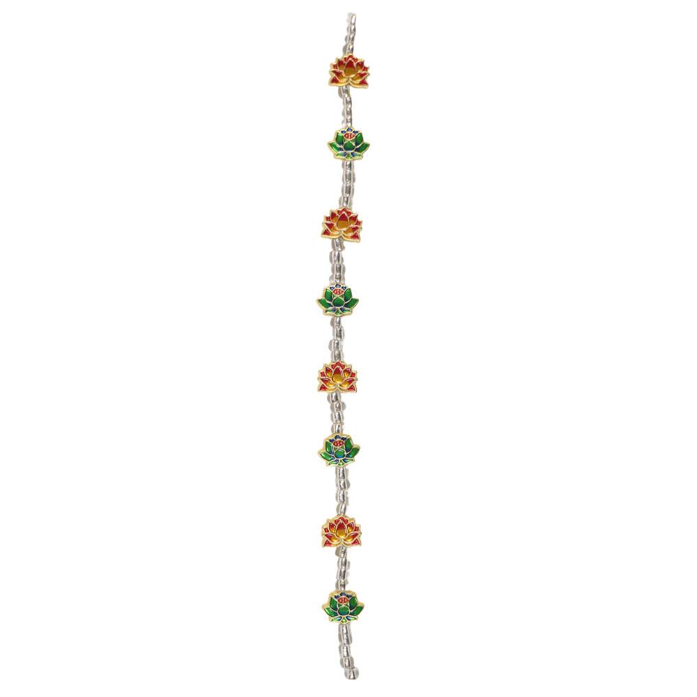 Enameled Metal Lotus Flower Beads, 8ct. by Bead Landing™