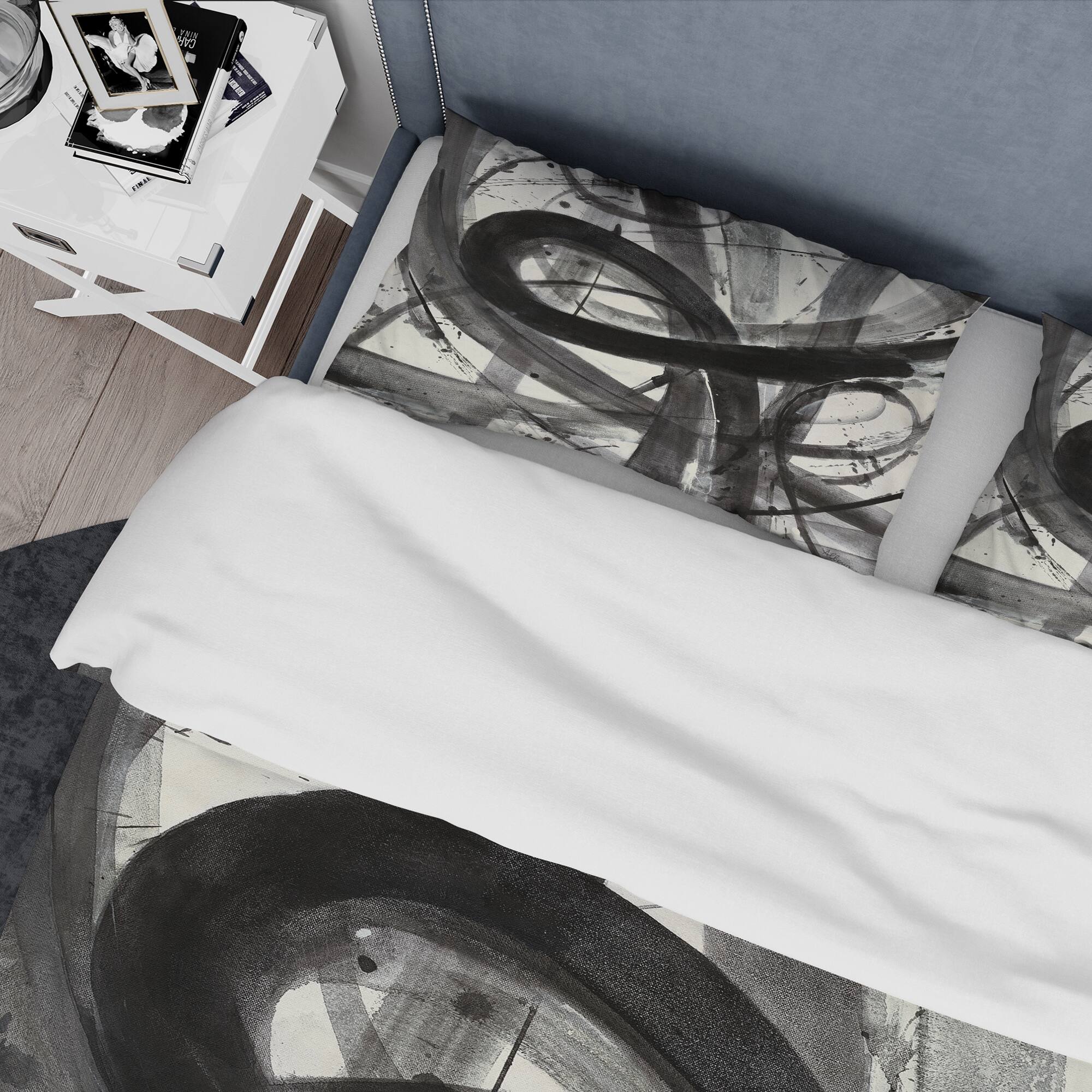 Designart 'Minimalistic Roller III' Geometric Bedding Set - Duvet Cover & Shams