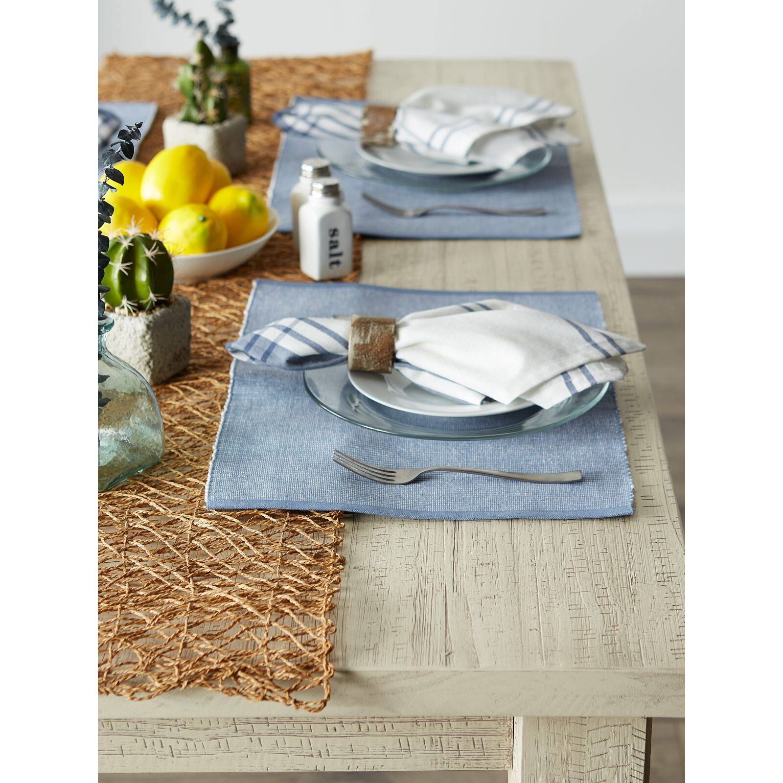 DII® 2-Tone Ribbed Placemats
