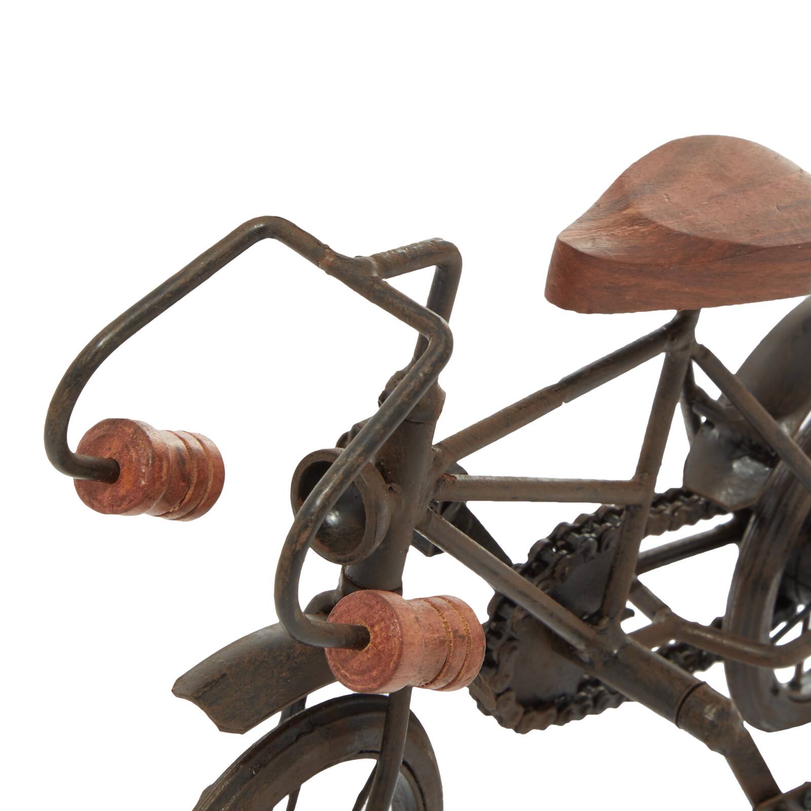 10.25" Black Metal Bike Tabletop Sculptures, 2ct.