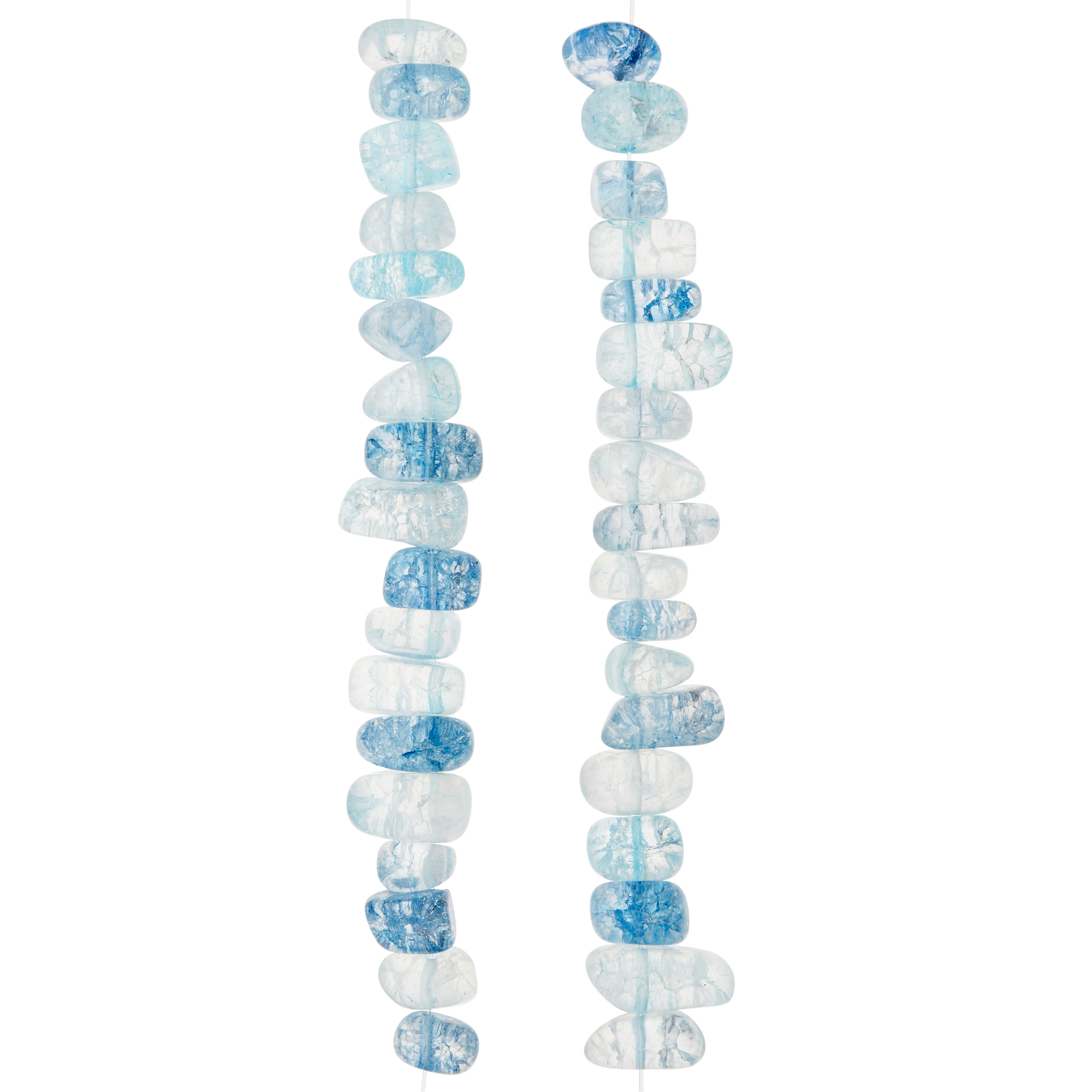 12 Pack: Aqua Mix Quartz Chip Beads, 15mm by Bead Landing™