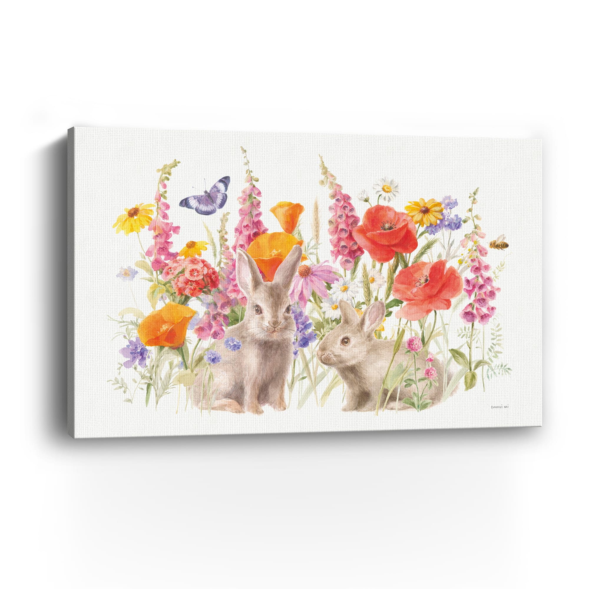 Lumaprints Wildflowers in Bloom I Bunny Canvas Giclée Art