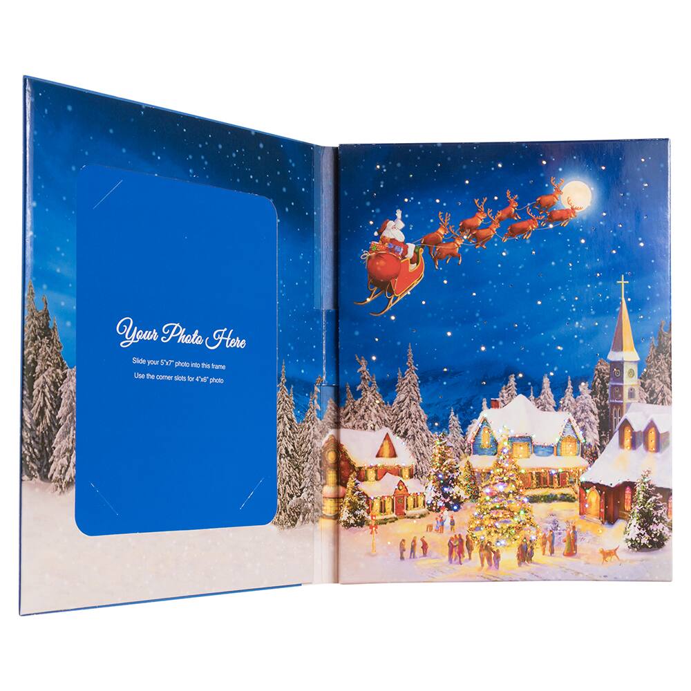 JAM Paper 7.25" x 9.5" Happy Holidays Light Up Christmas Card