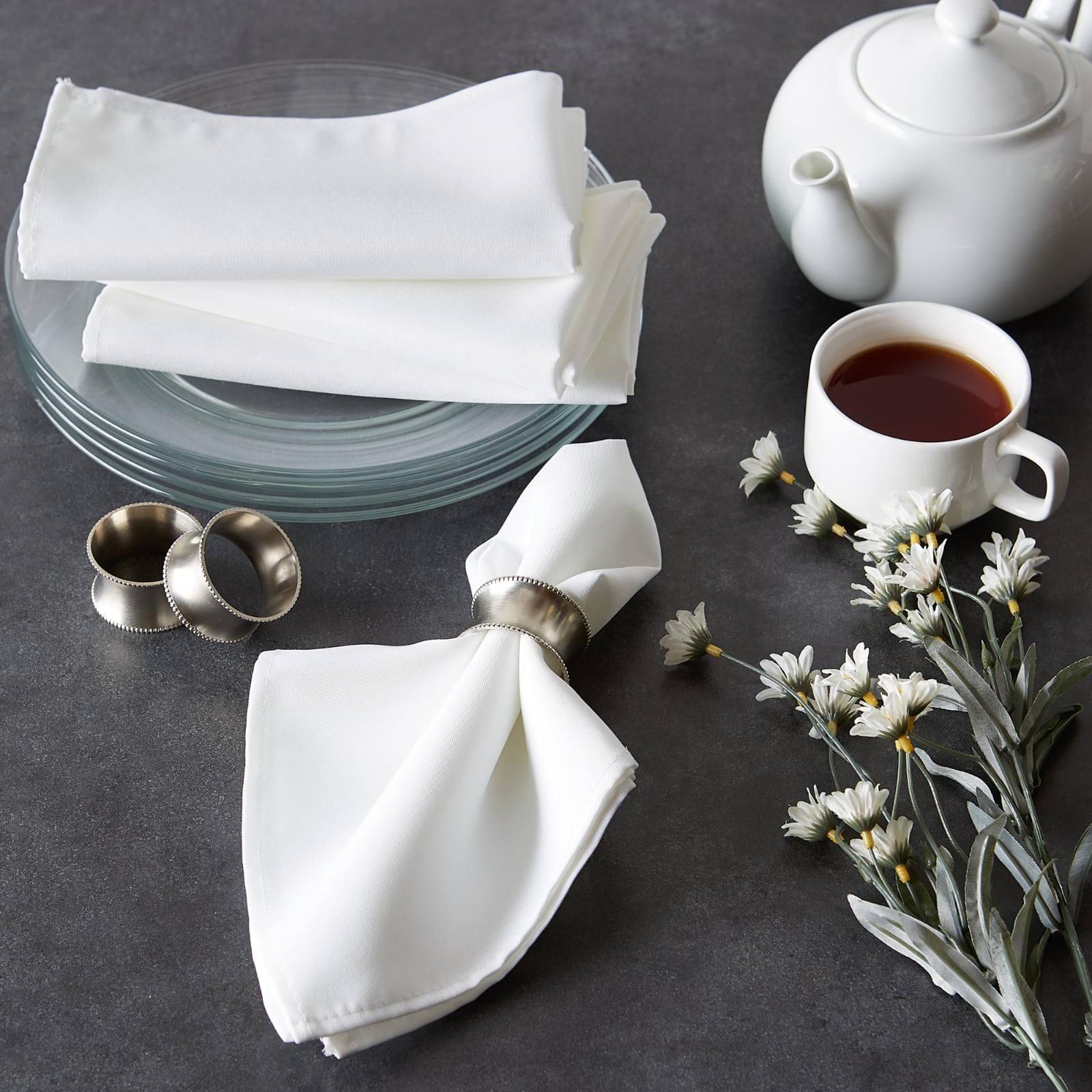 White Commercial Quality 18" x 18" Napkin Set, 6ct.