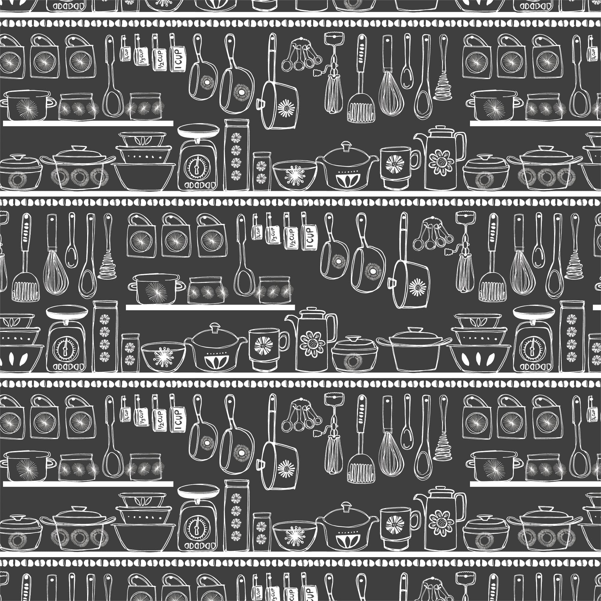 Camelot Fabrics Kitchen Sketch Cotton Fabric