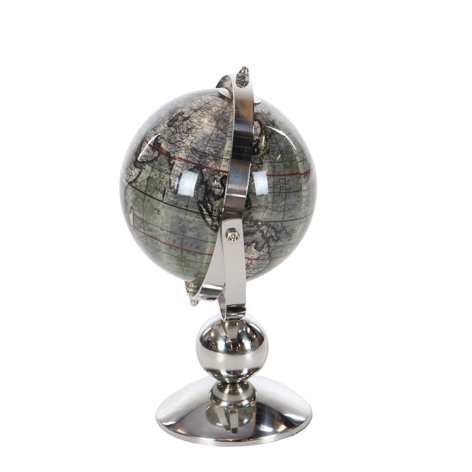 10" Silver Stainless Steel Traditional Globe