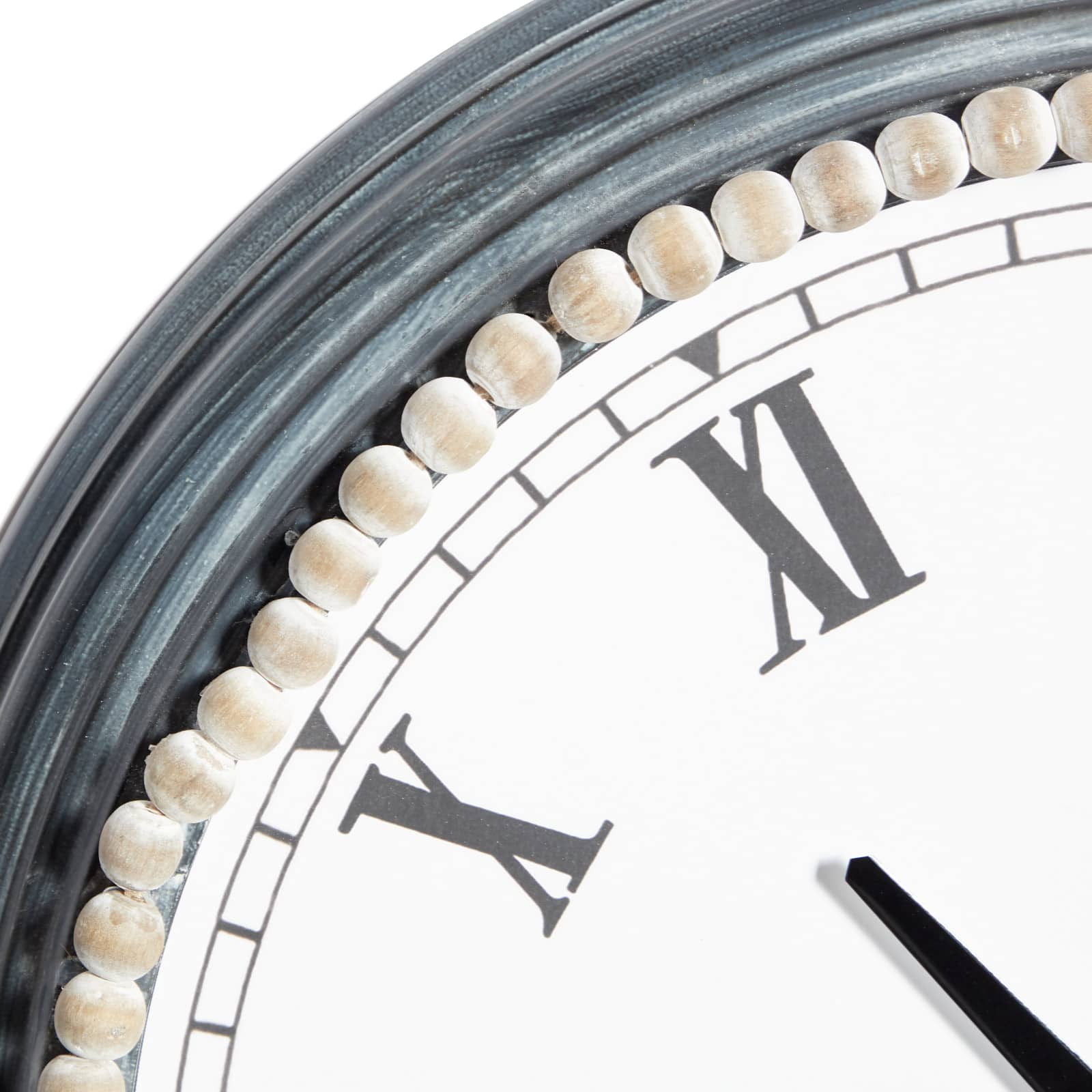 White Metal Farmhouse Wall Clock, 23" x 23" x 3"