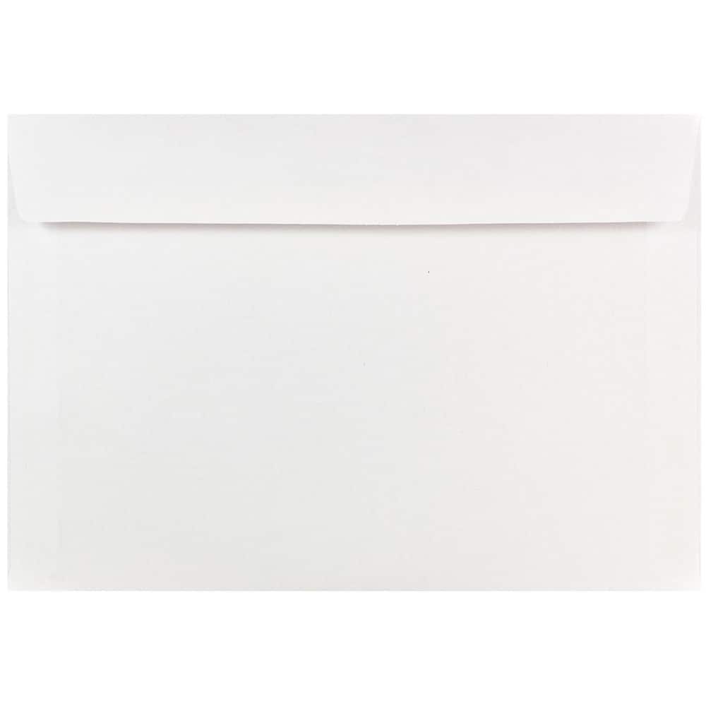 JAM Paper 7" x 10" White Booklet Commercial Envelopes, 50ct.