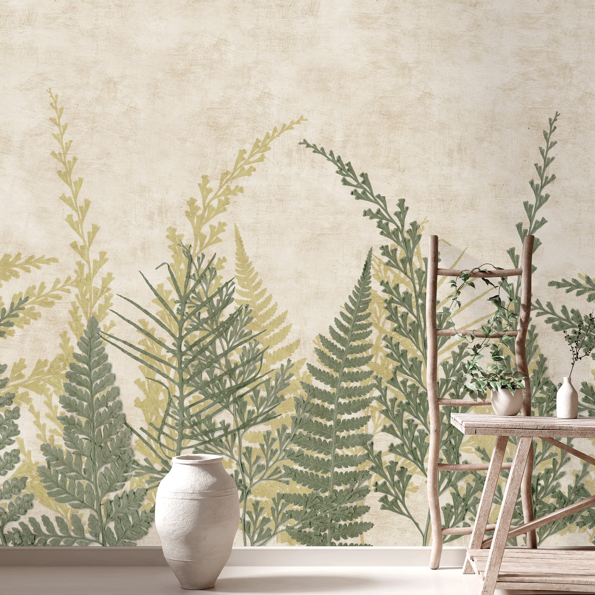 Designs Direct Pressed Ferns Watercress Green Wall Mural