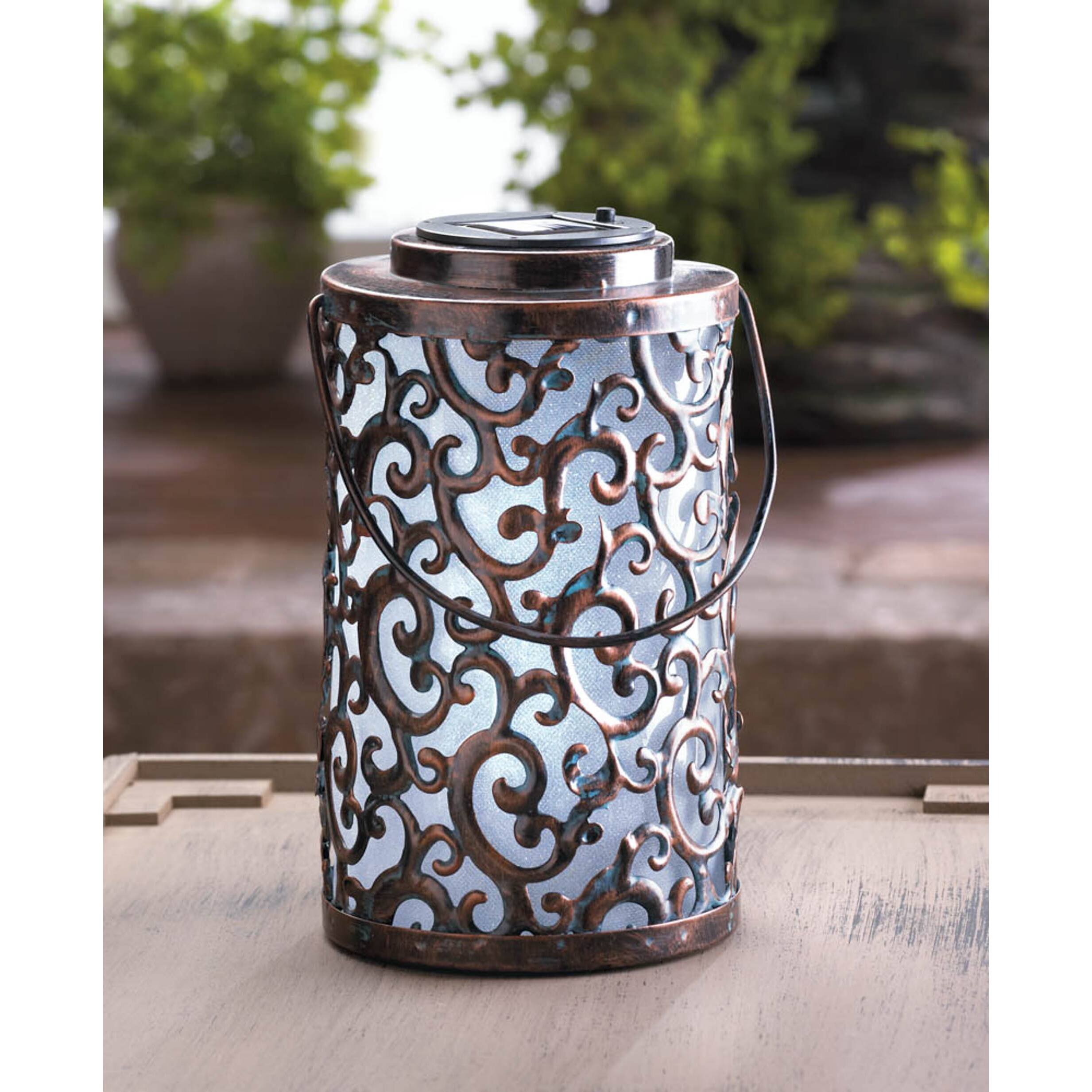8" Garden Gate Solar Lantern