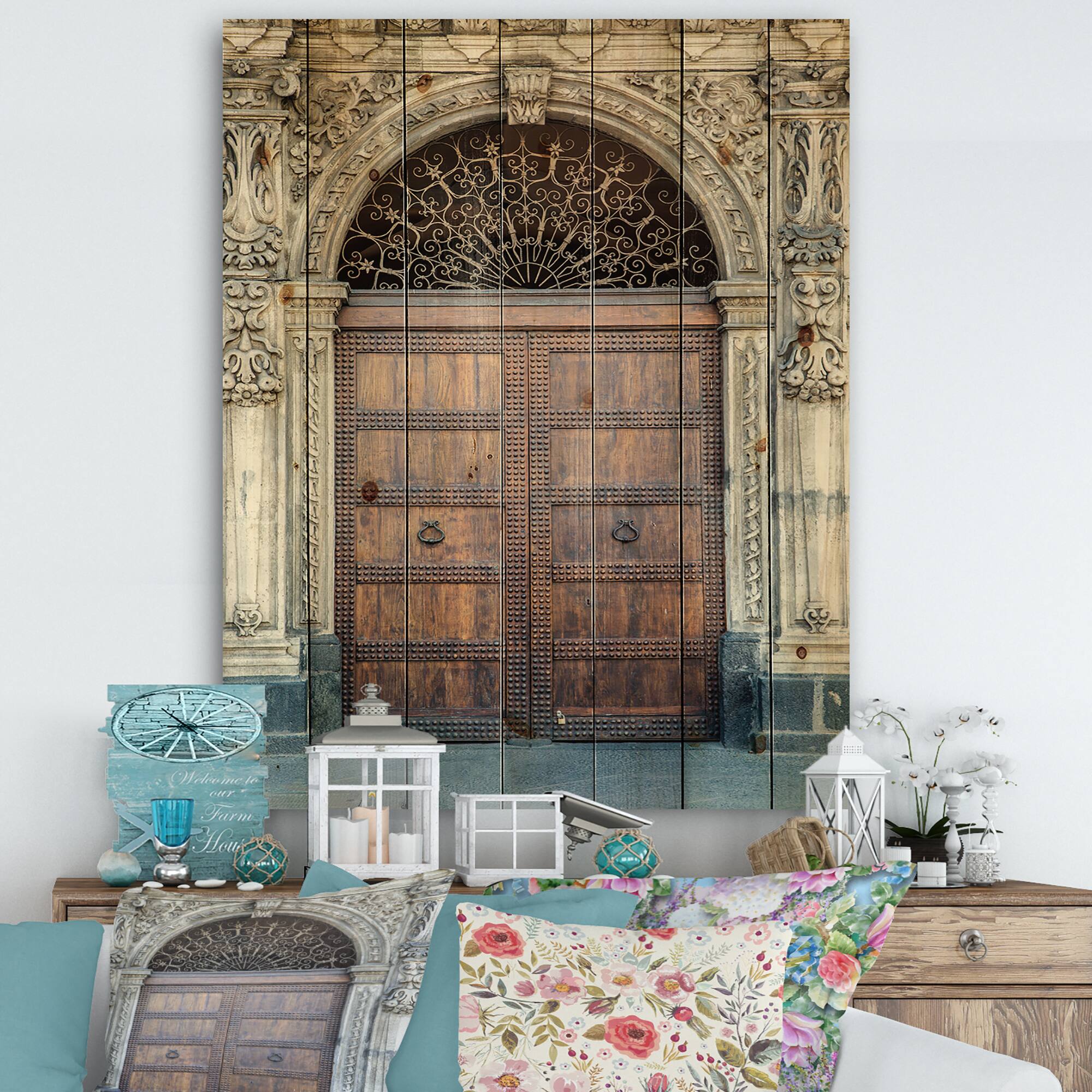 Designart - Old Door in Catania, Italy