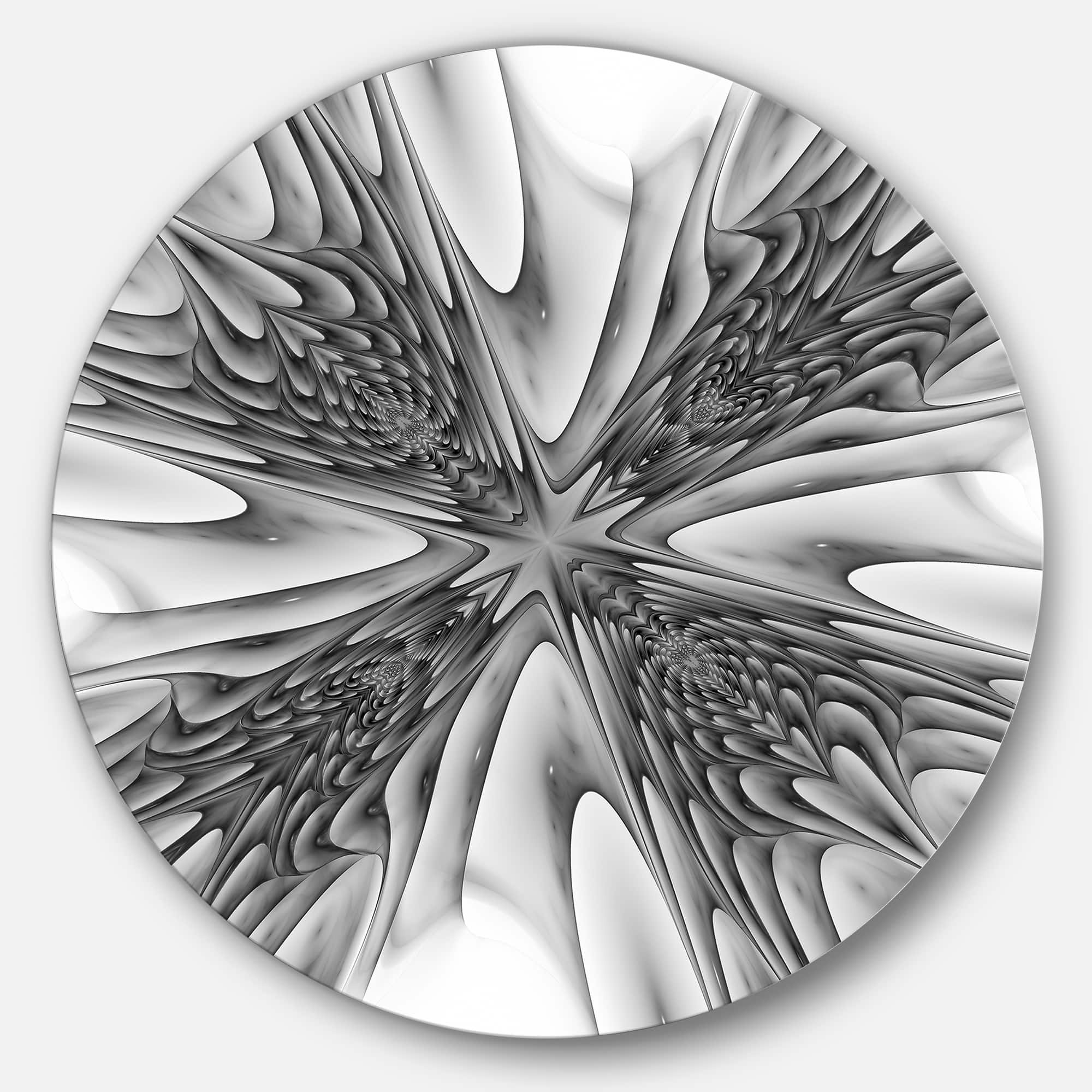 Designart - Fractal 3D Magical Depth' Abstract Circle Metal Wall Art