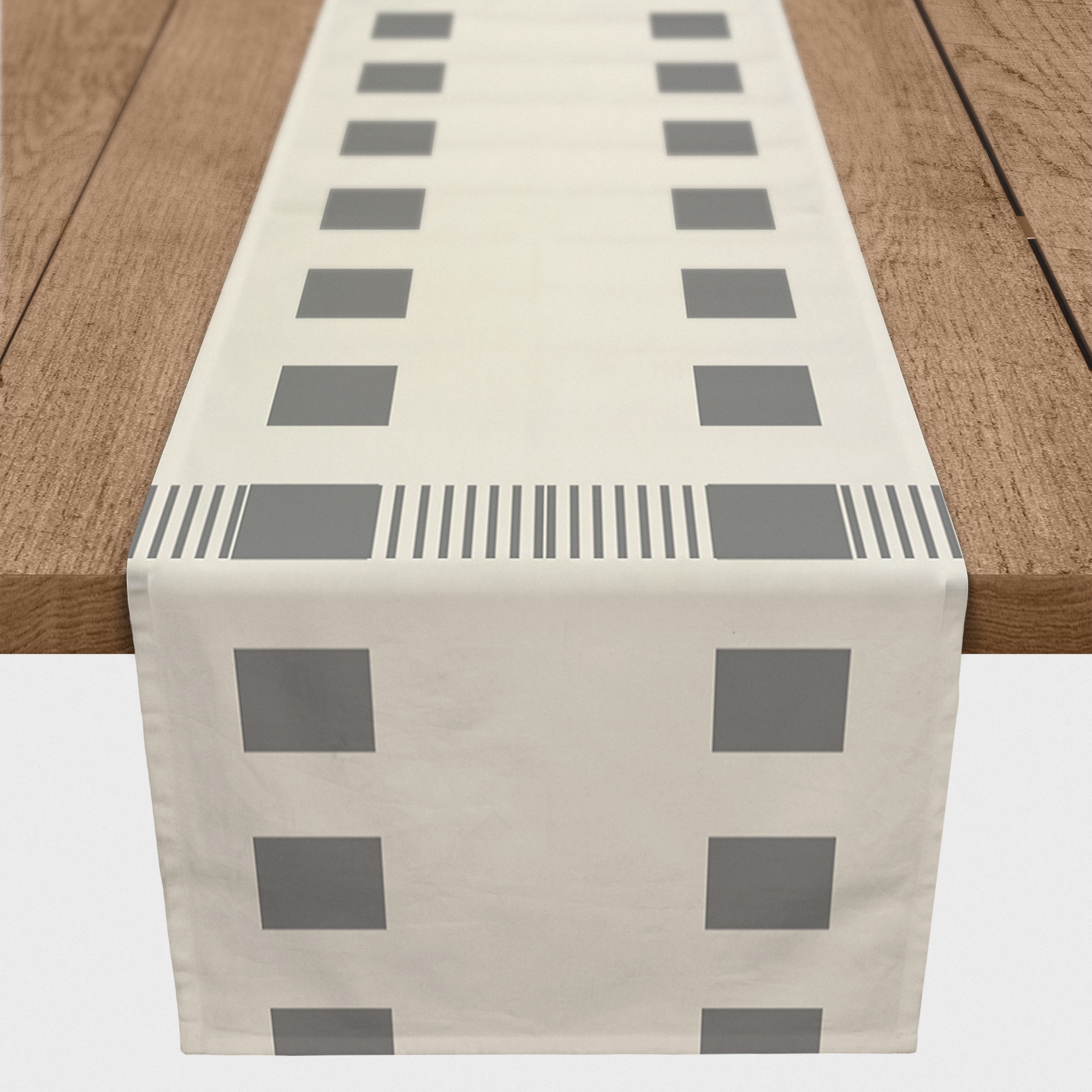 72" Striped Dashed Lines Poly Twill Table Runner