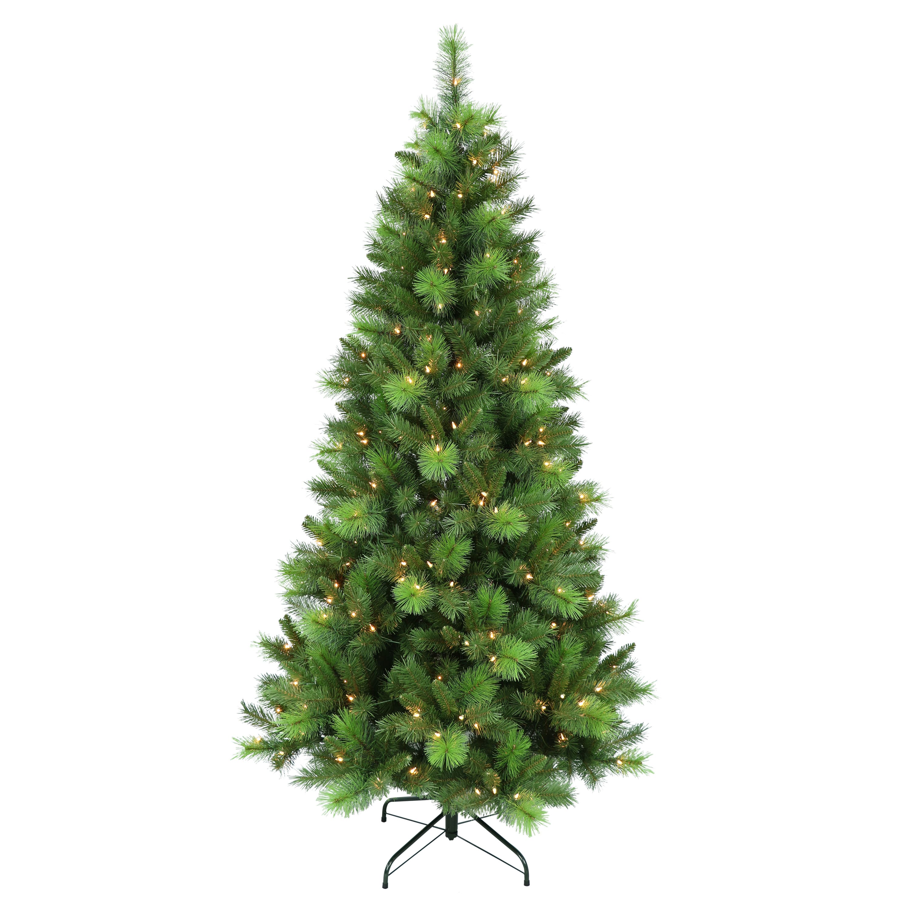クリスマスツリー ミディアム フェリックス ザ・ツリー 5103225 6.5ft. Pre-Lit Adirondack Pine Artificial Christmas Tree, Clear