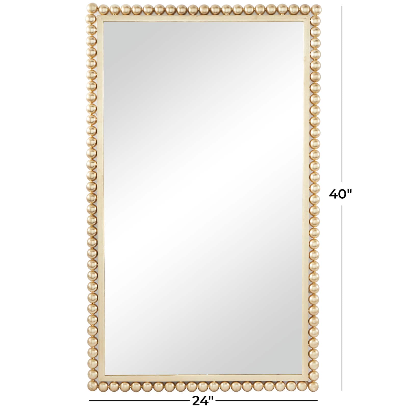 CosmoLiving by Cosmopolitan 40" Beaded Metal Wall Mirror