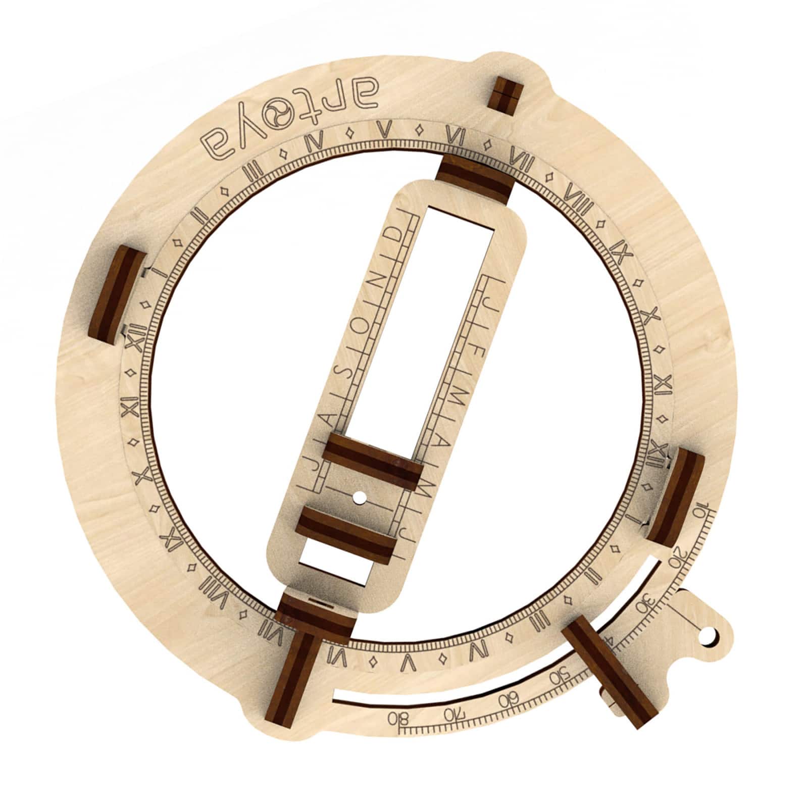 3D STEM Wooden Pocket Sundial Model Kits, 5ct.