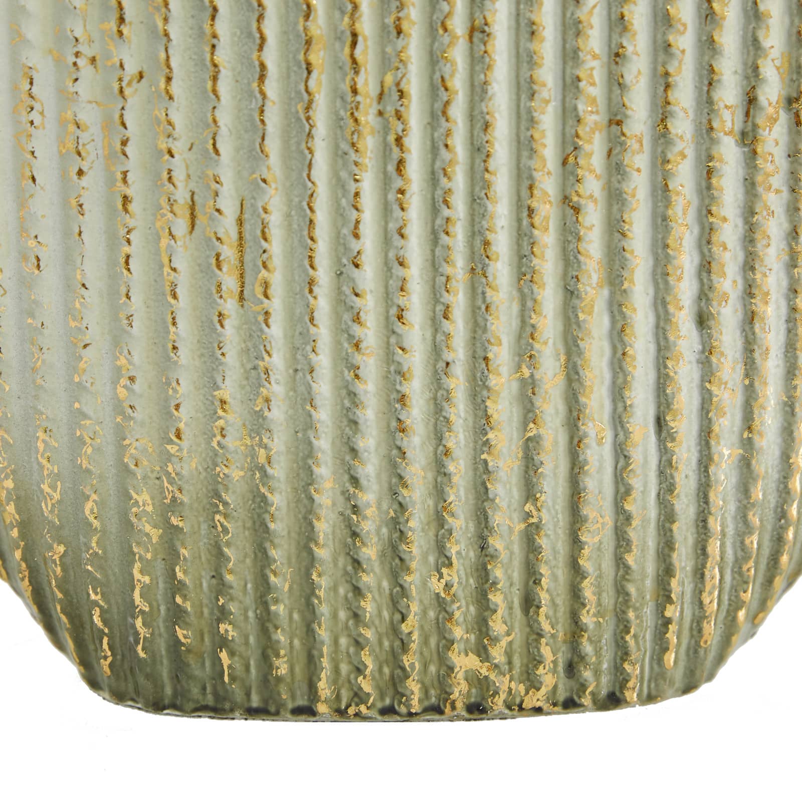 Set of 2 Gold Metal Contemporary Vase, 12", 16"