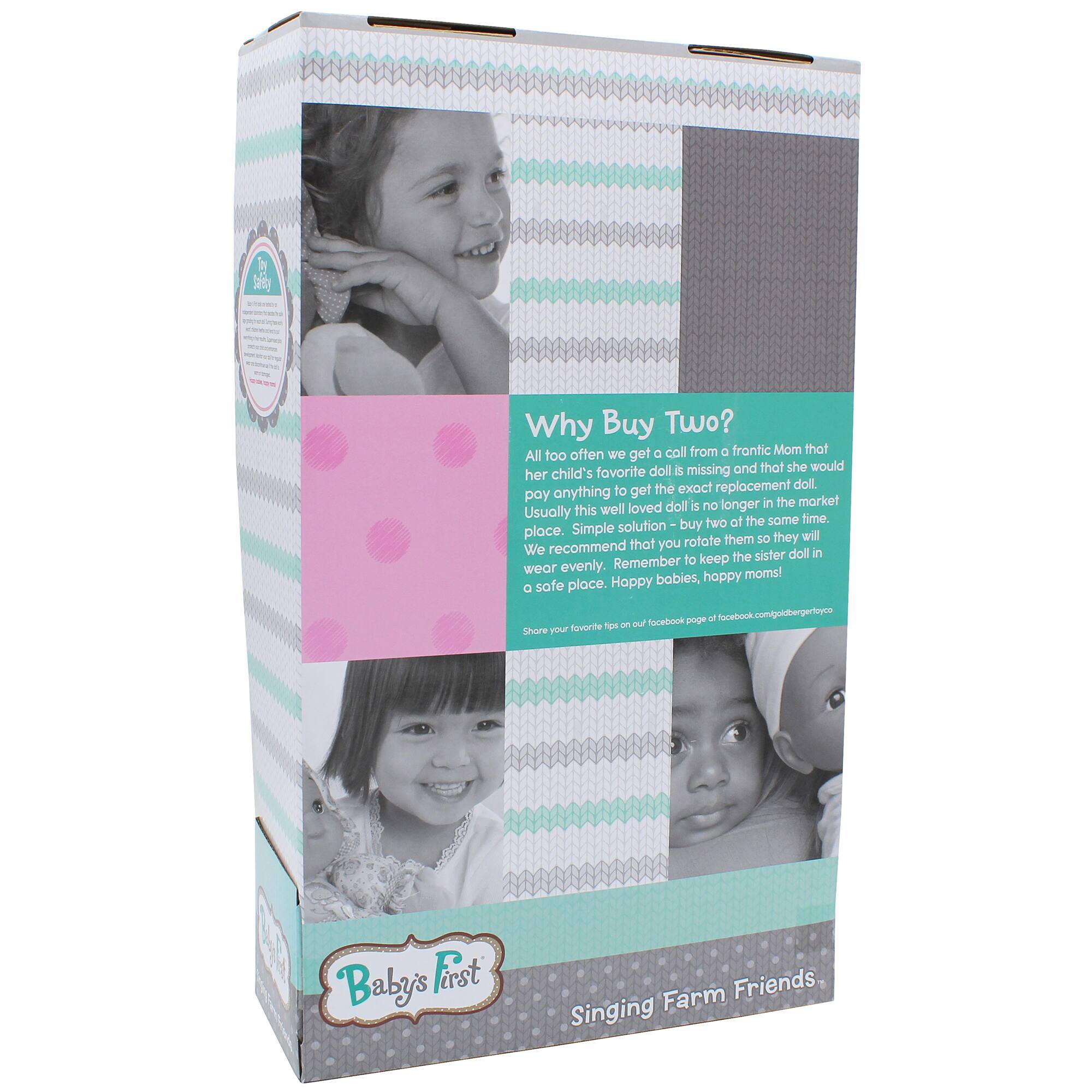 Goldberger Baby's First® Singing Farm Friends™ Baby Doll with Duck Outfit