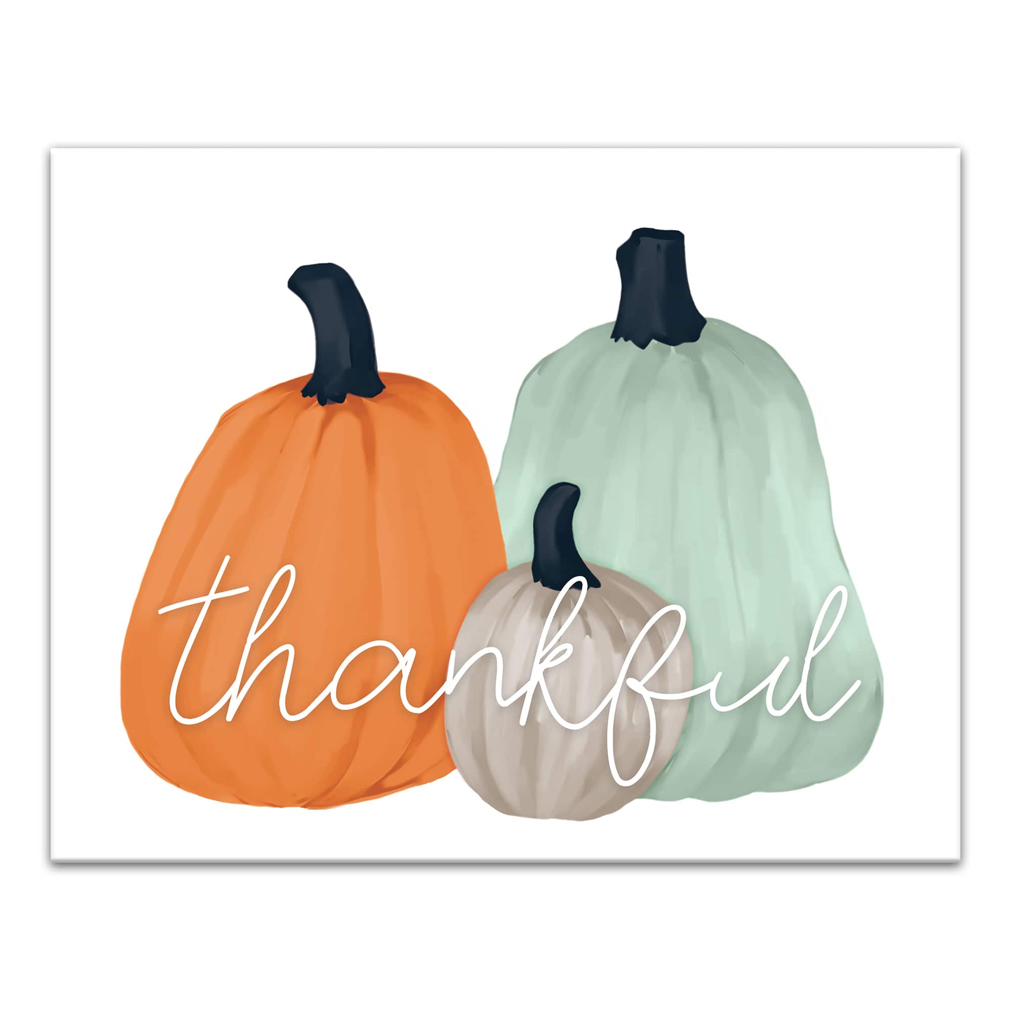 Thankful Pumpkins Canvas Wall Art