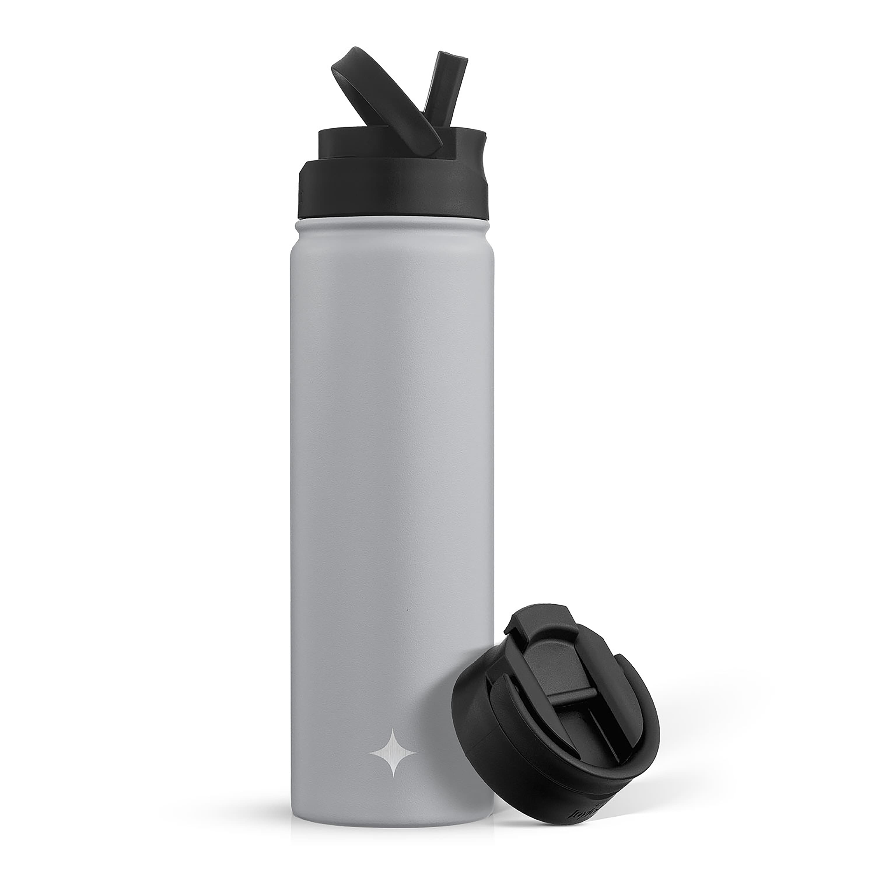 JoyJolt® 22oz. Triple Insulated Water Bottle with Flip Lid & Sport Straw Lid