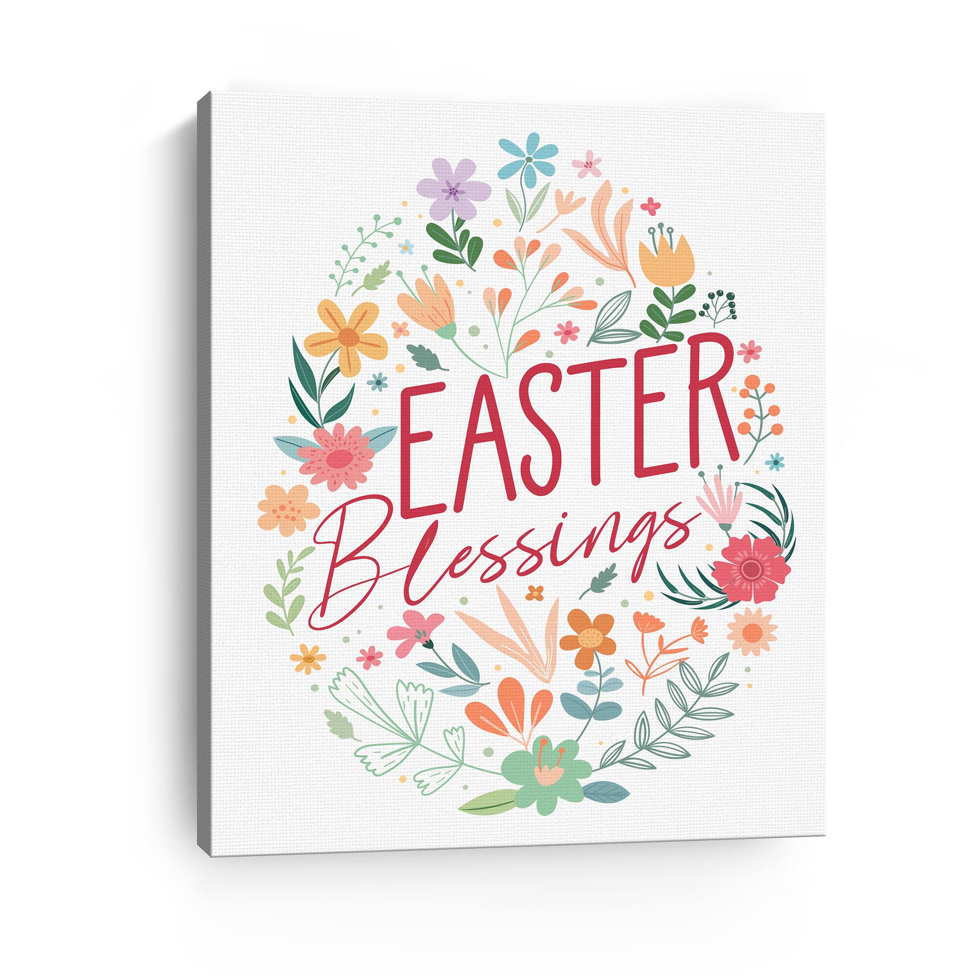 Lumaprints Floral Easter Blessing Canvas Giclée Art