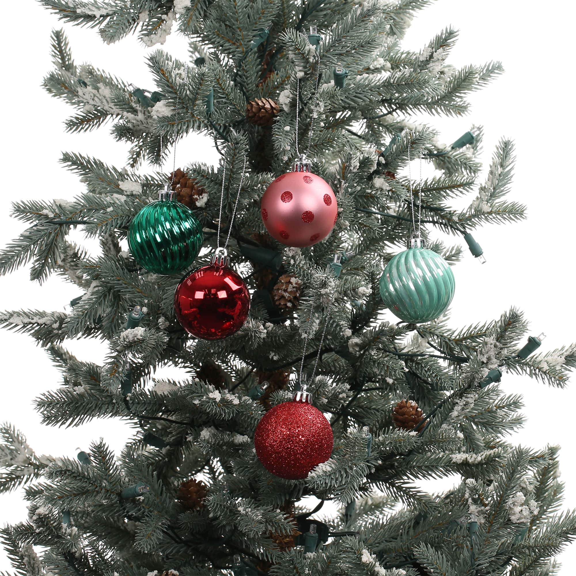 5 Pack 57mm Fun Multi Mix Shatterproof Ball Ornaments by Ashland®