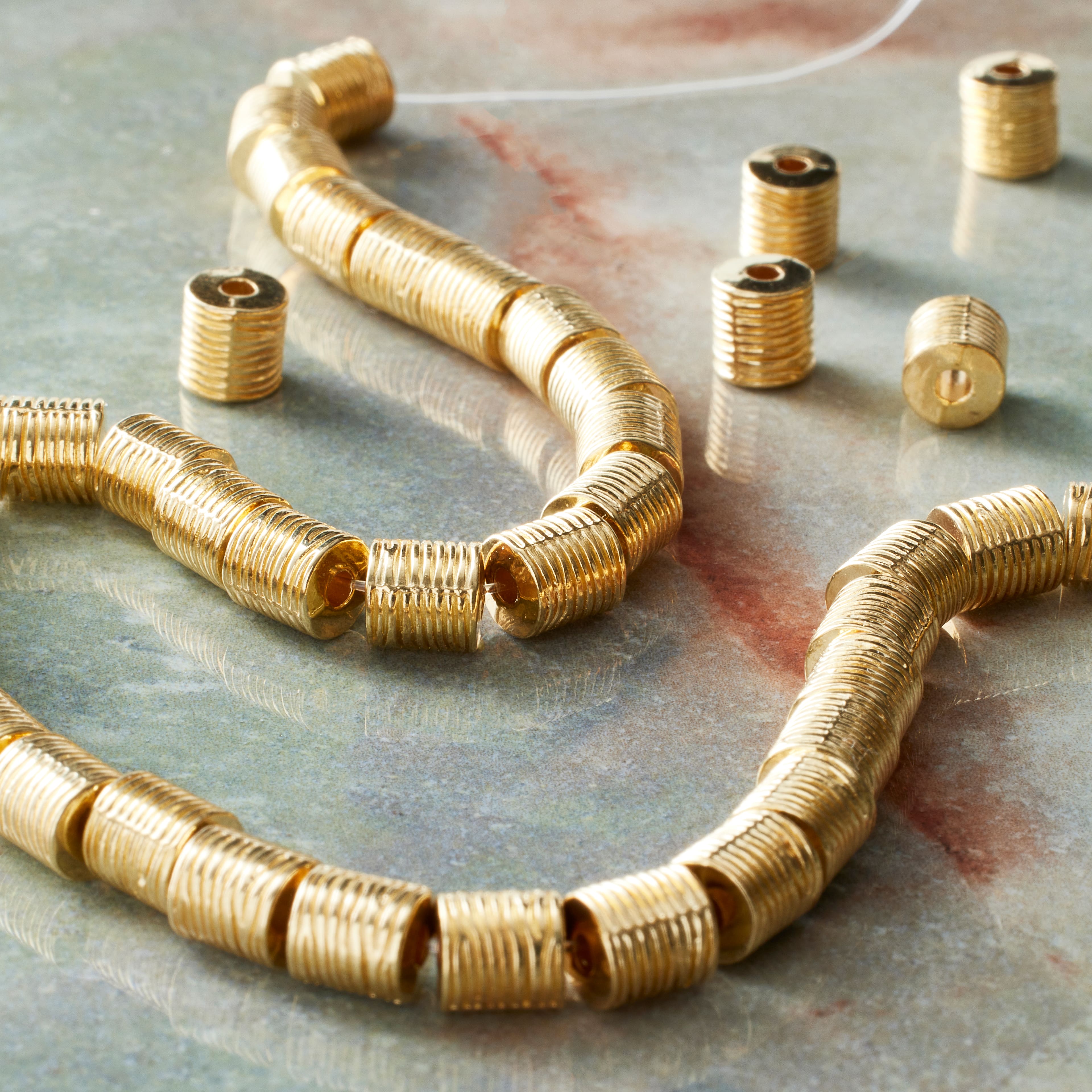 12 Pack: Metal Tube Beads, 6mm by Bead Landing™