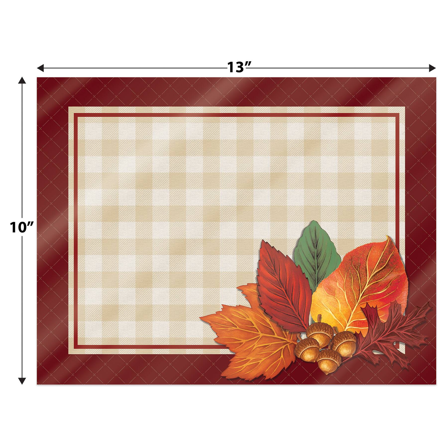 Beistle 10" x 13" Plastic Fall Placemats, 4ct.