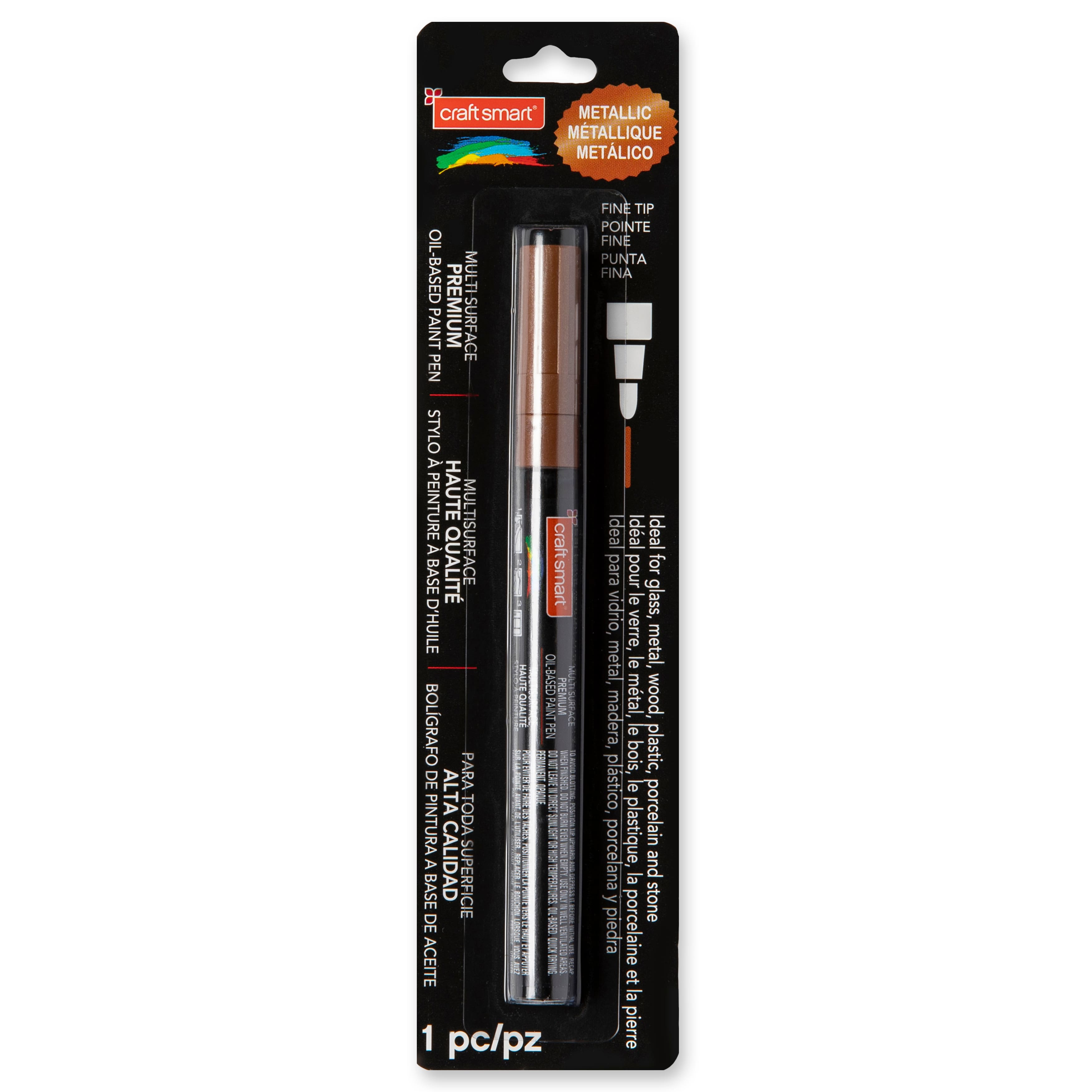 Metallic Fine Tip Multi-Surface Premium Oil-Based Paint Pen by Craft Smart®
