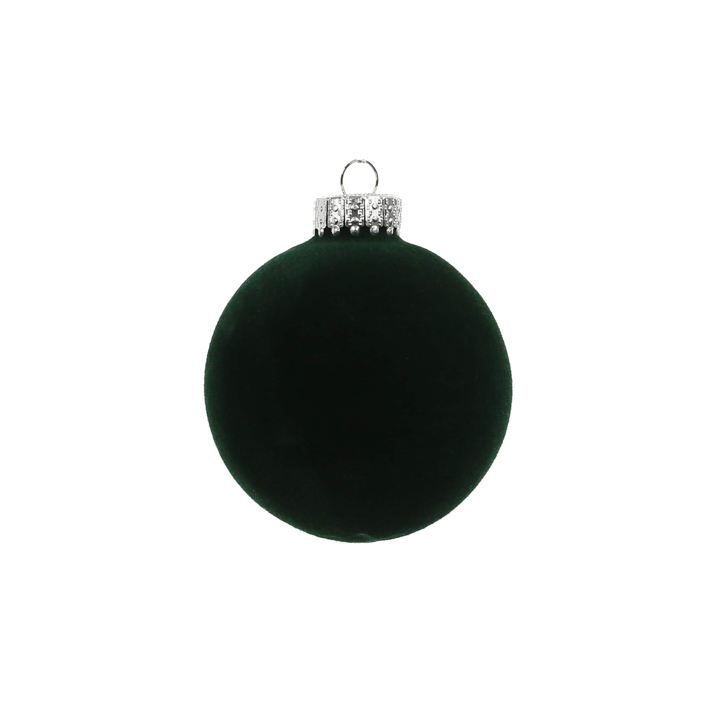 6 Pack 2.5&#x22; Flocked Glass Ball Ornaments by Ashland&#xAE;
