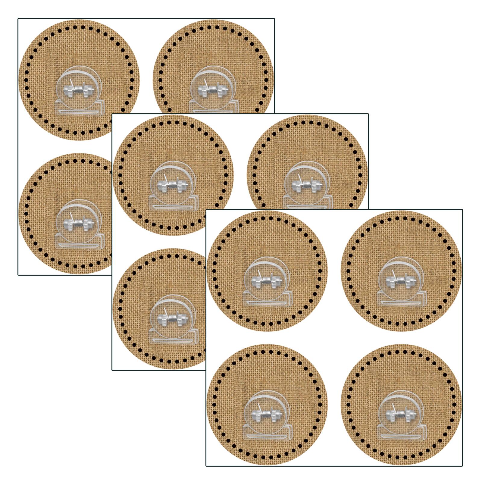 Teacher Created Resources Clingy Thingies® Burlap Design Clips, 3 Packs of 4