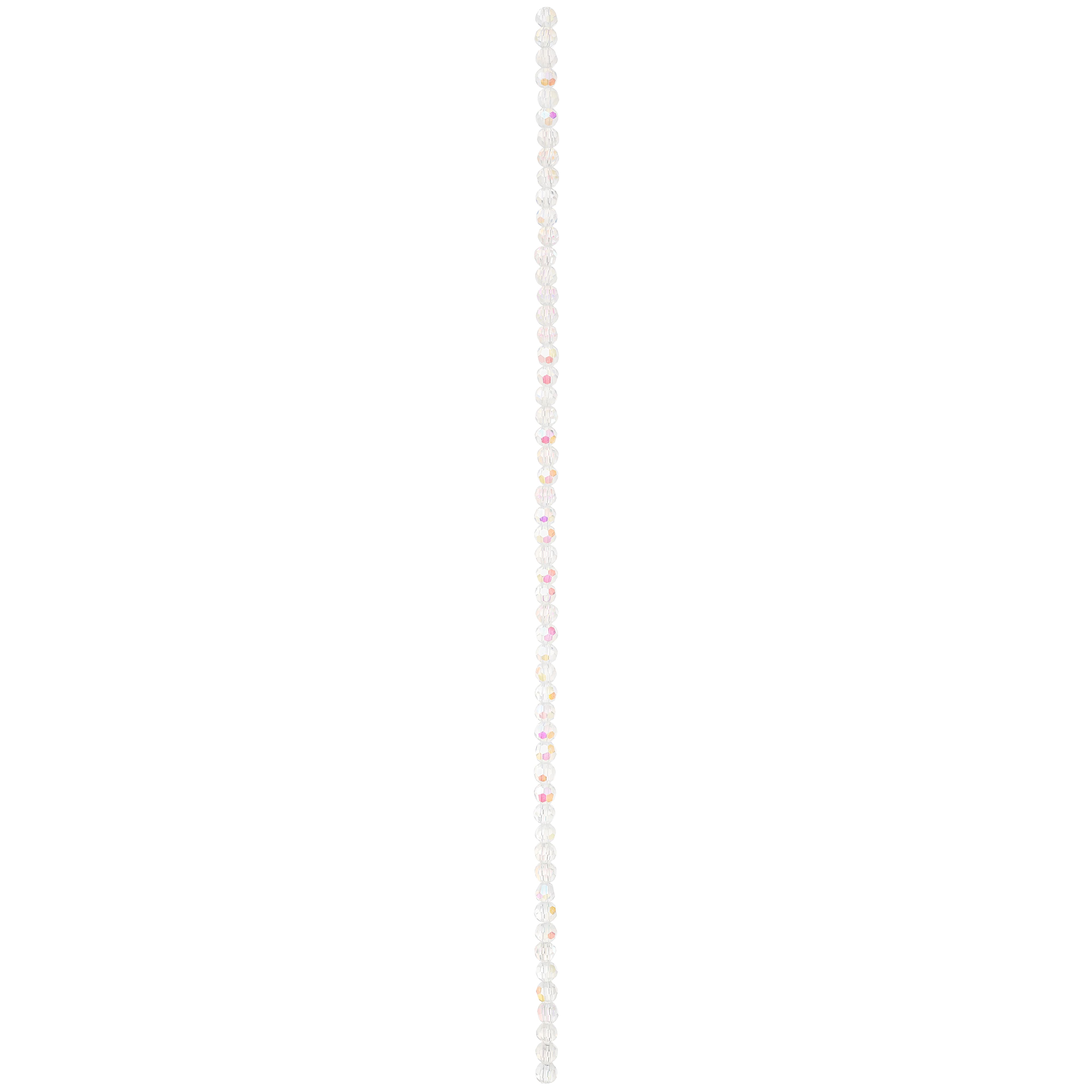 Aurora Borealis Faceted Glass Round Beads, 4mm by Bead Landing™