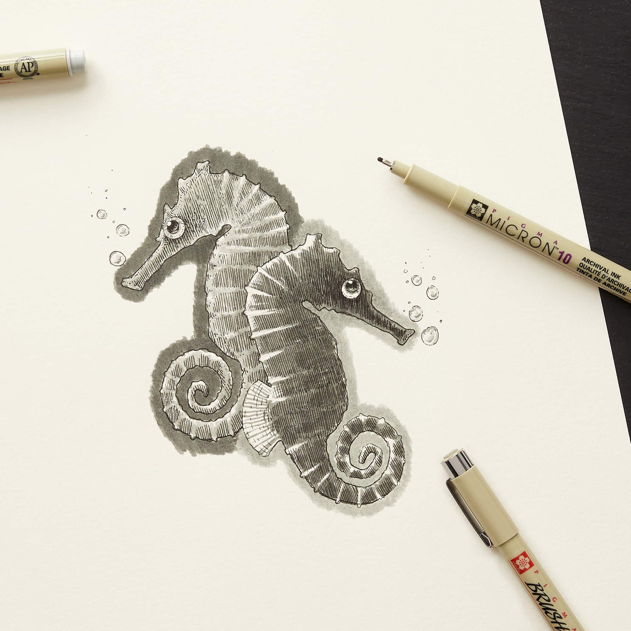 Micron® Brush™ Gray Pen Set