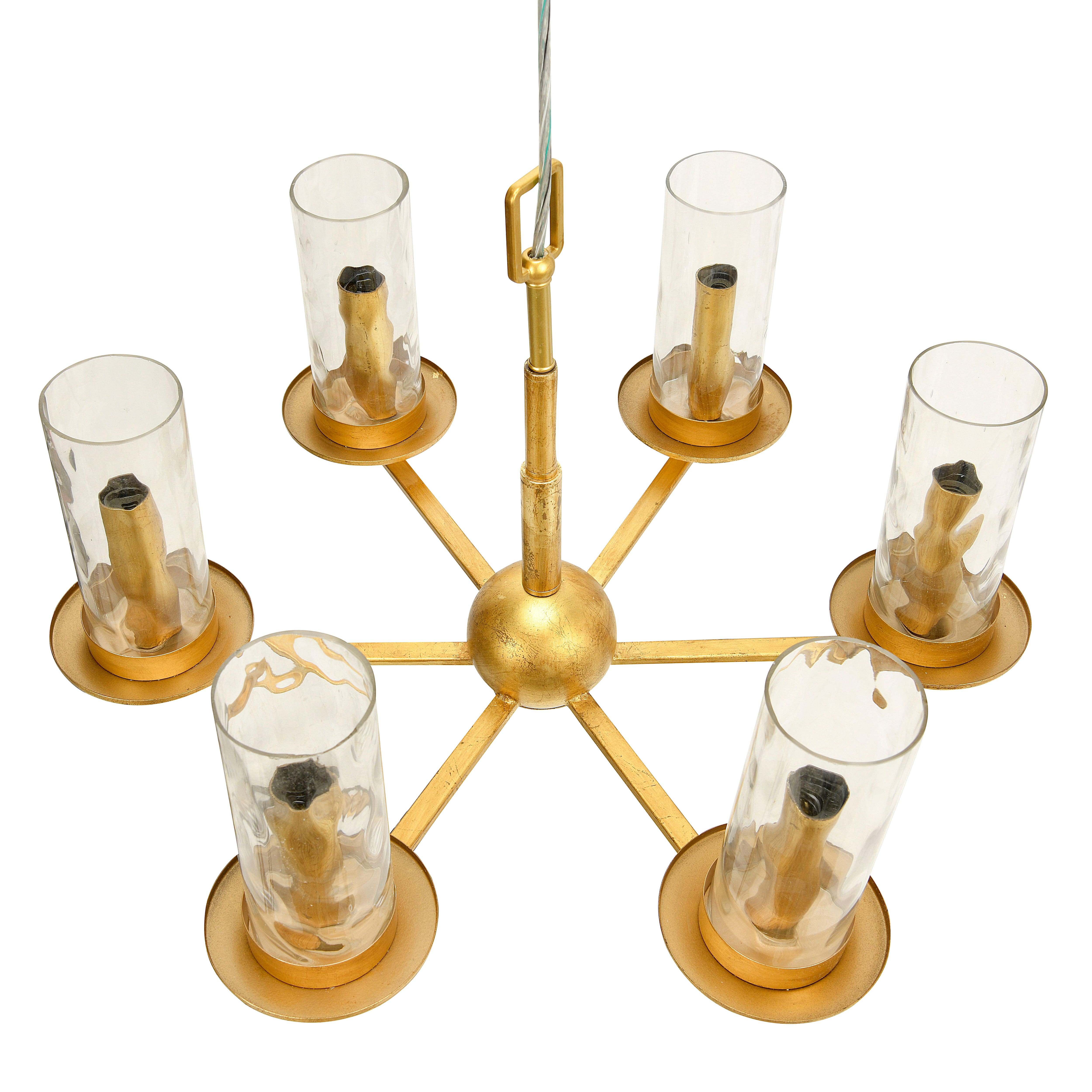Hello Honey® Antiqued Gold 6-Light Chandelier
