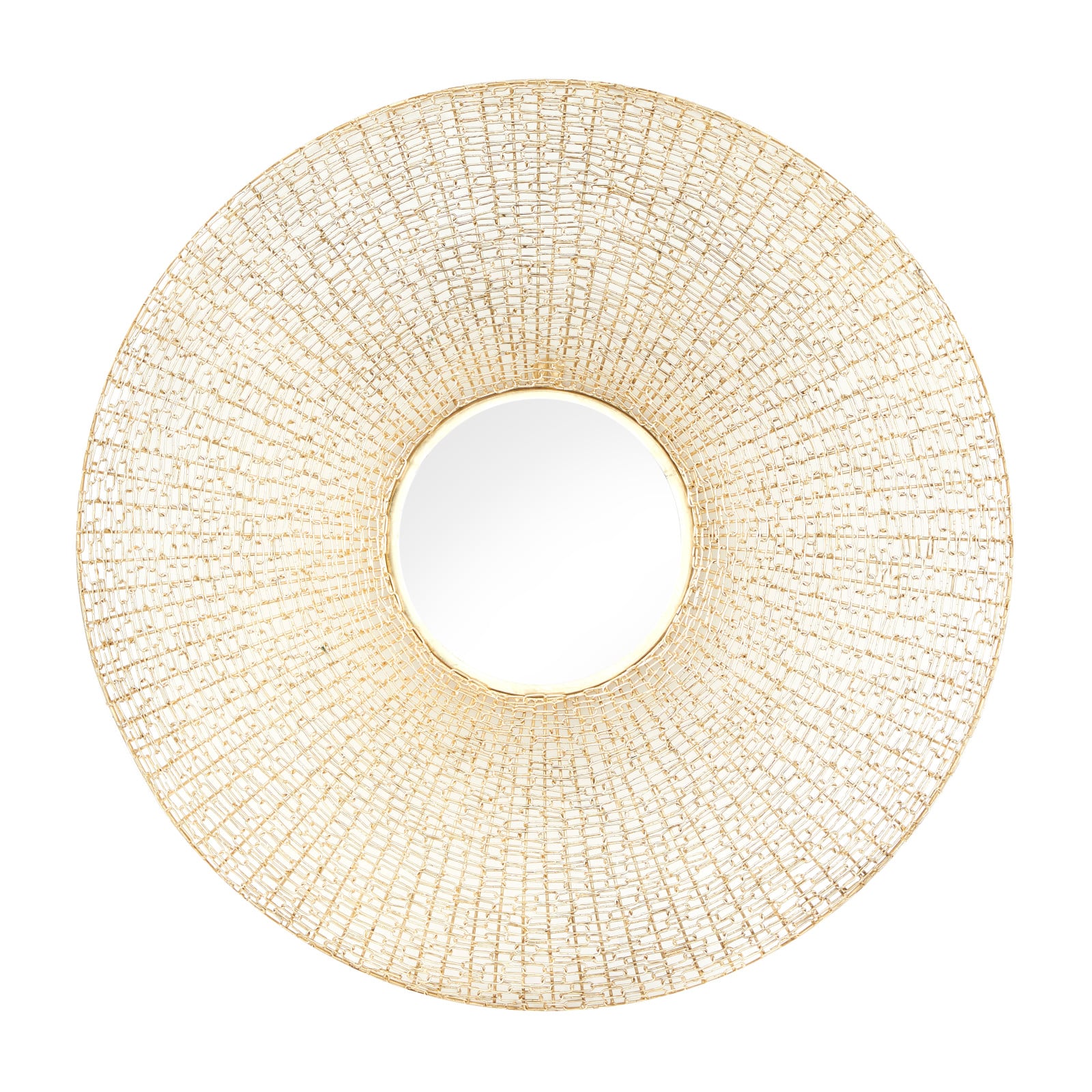 CosmoLiving by Cosmopolitan Gold Iron Contemporary Wall Mirror