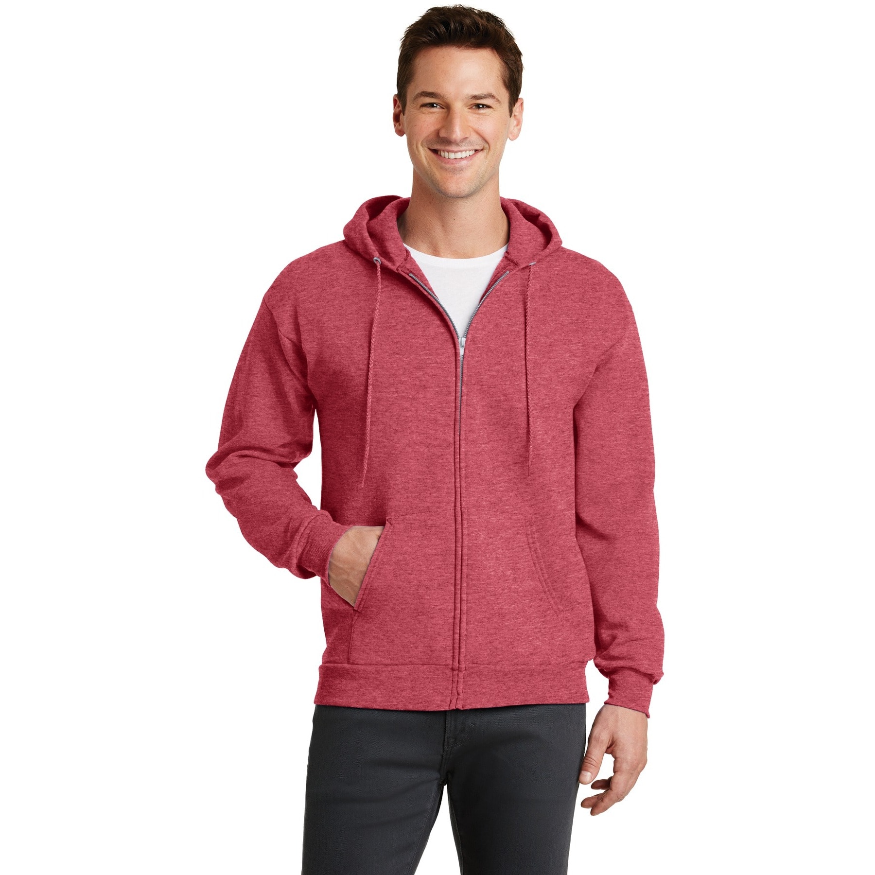 Port & Company® Core Fleece Full-Zip Hooded Sweatshirt