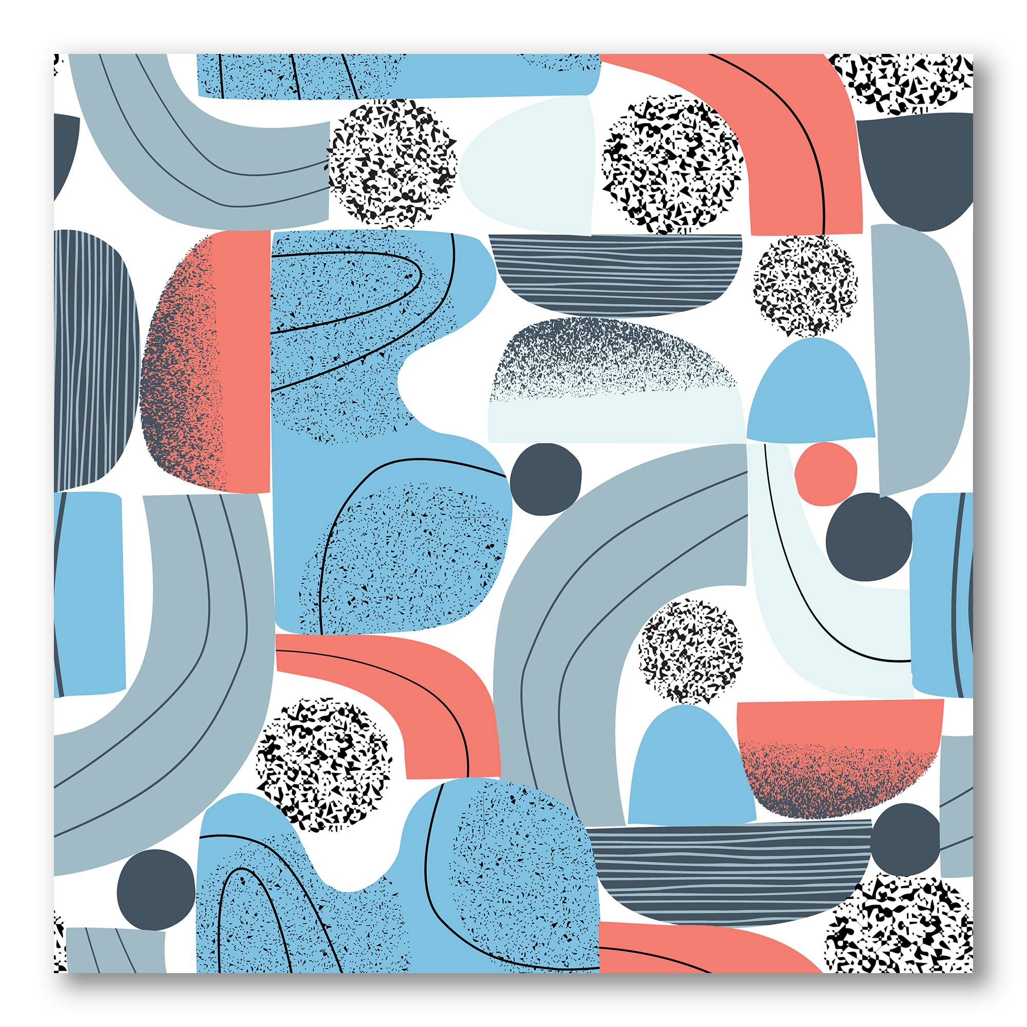 Designart - Retro Shapes With Abstract Suns and Moons II