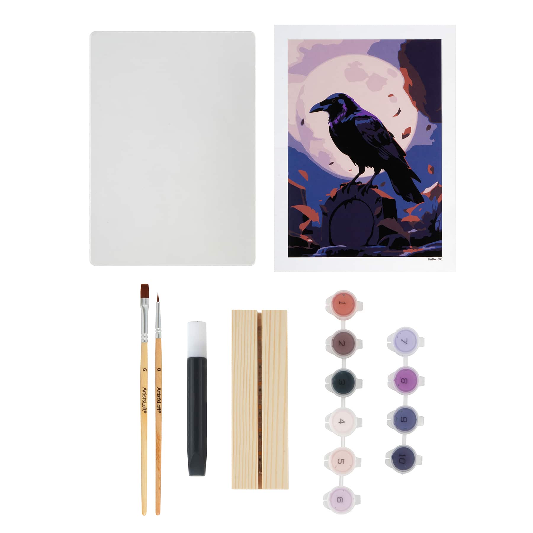 Light Up Raven Paint-by-Number Acrylic Surface Kit by Artist's Loft®