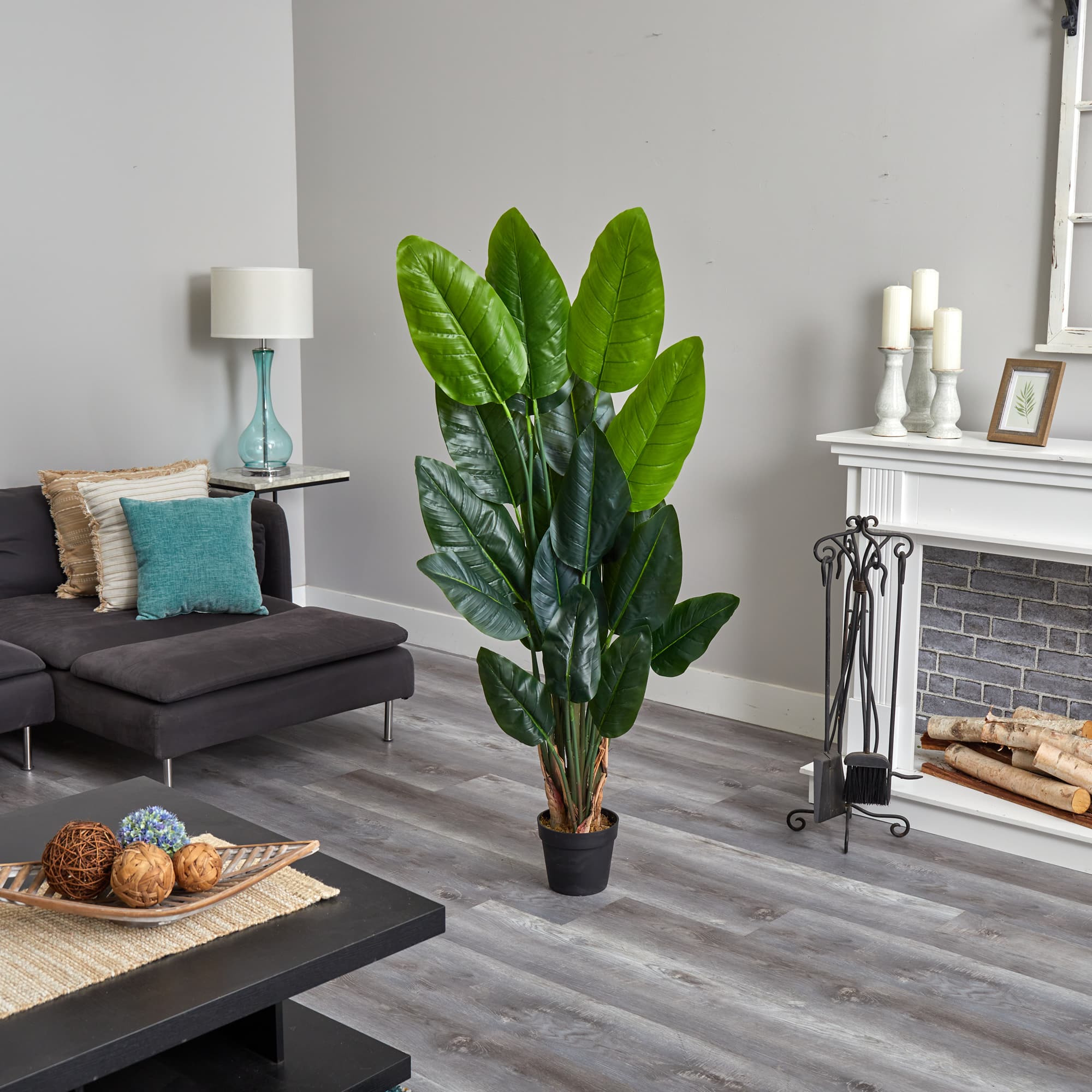 6ft. Potted Canna Artificial Tree 