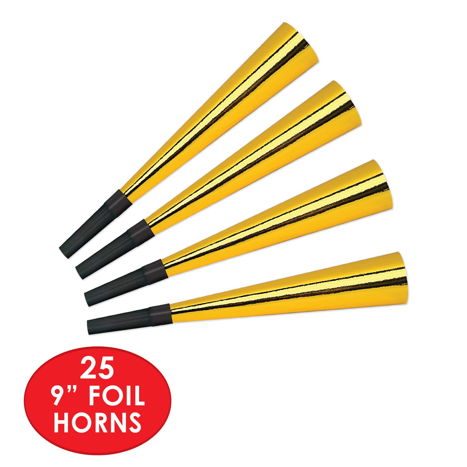 Beistle Gold & Black New Year Times Party Favor for 50