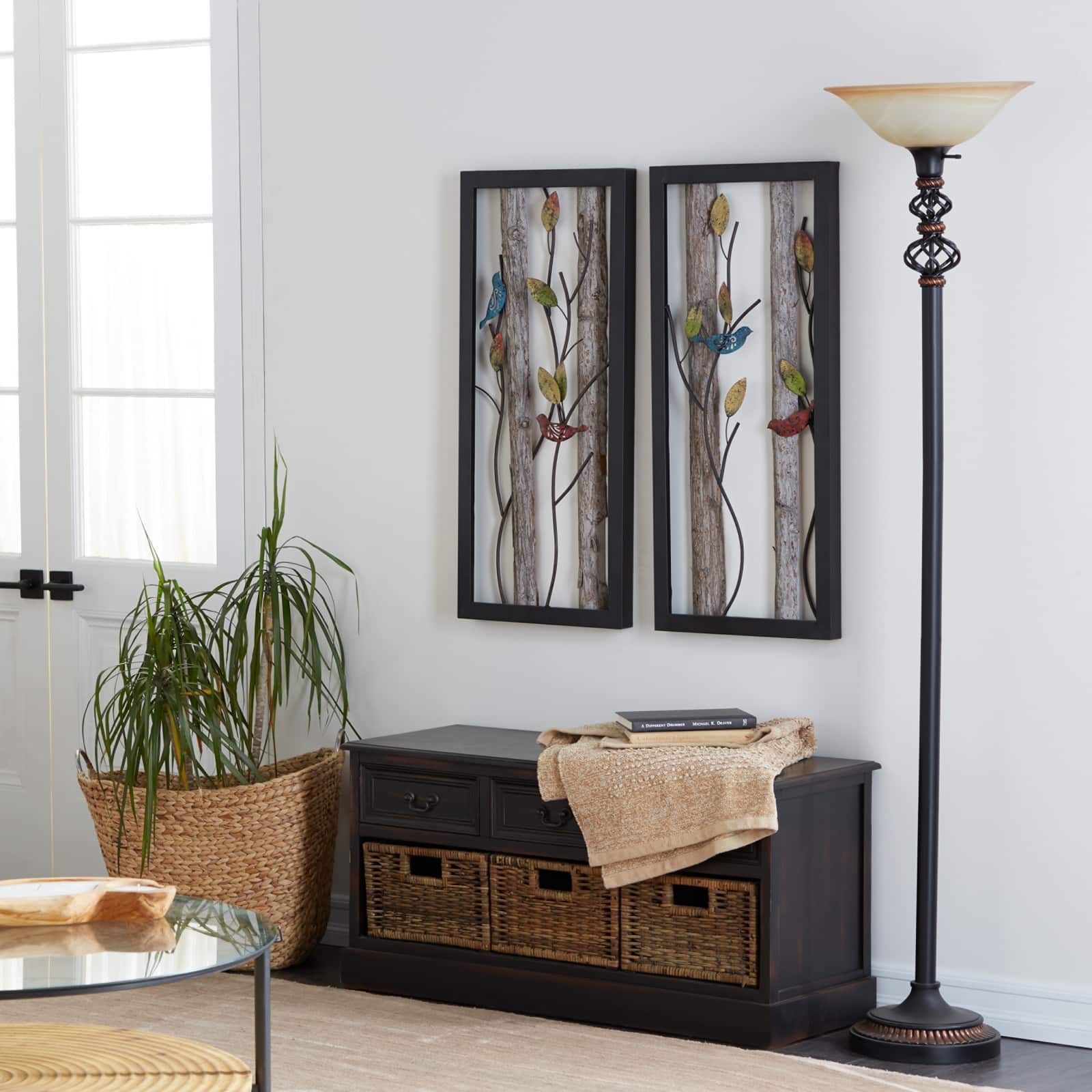 70" Black Metal Traditional Floor Lamp