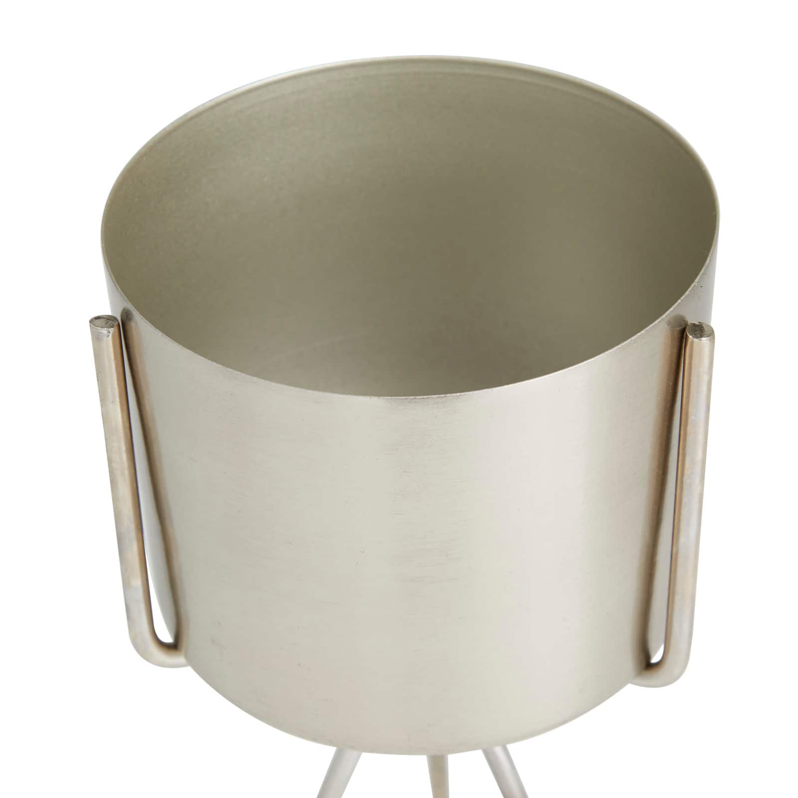 Silver Contemporary Planter, Set of 2" 5", 4"