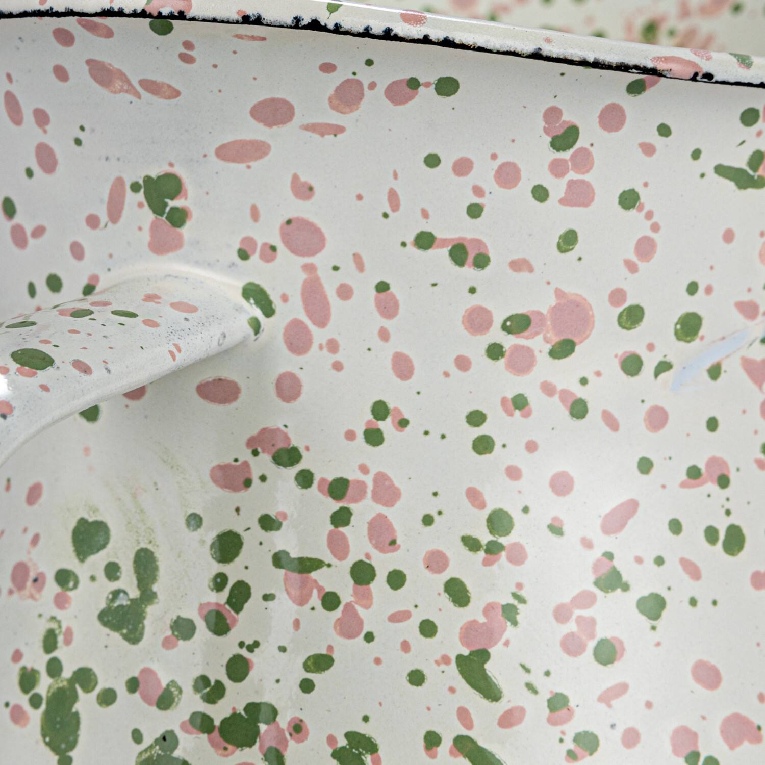 Hello Honey® 6.5" Mint & Pink Splatterware Enameled Metal Pitcher
