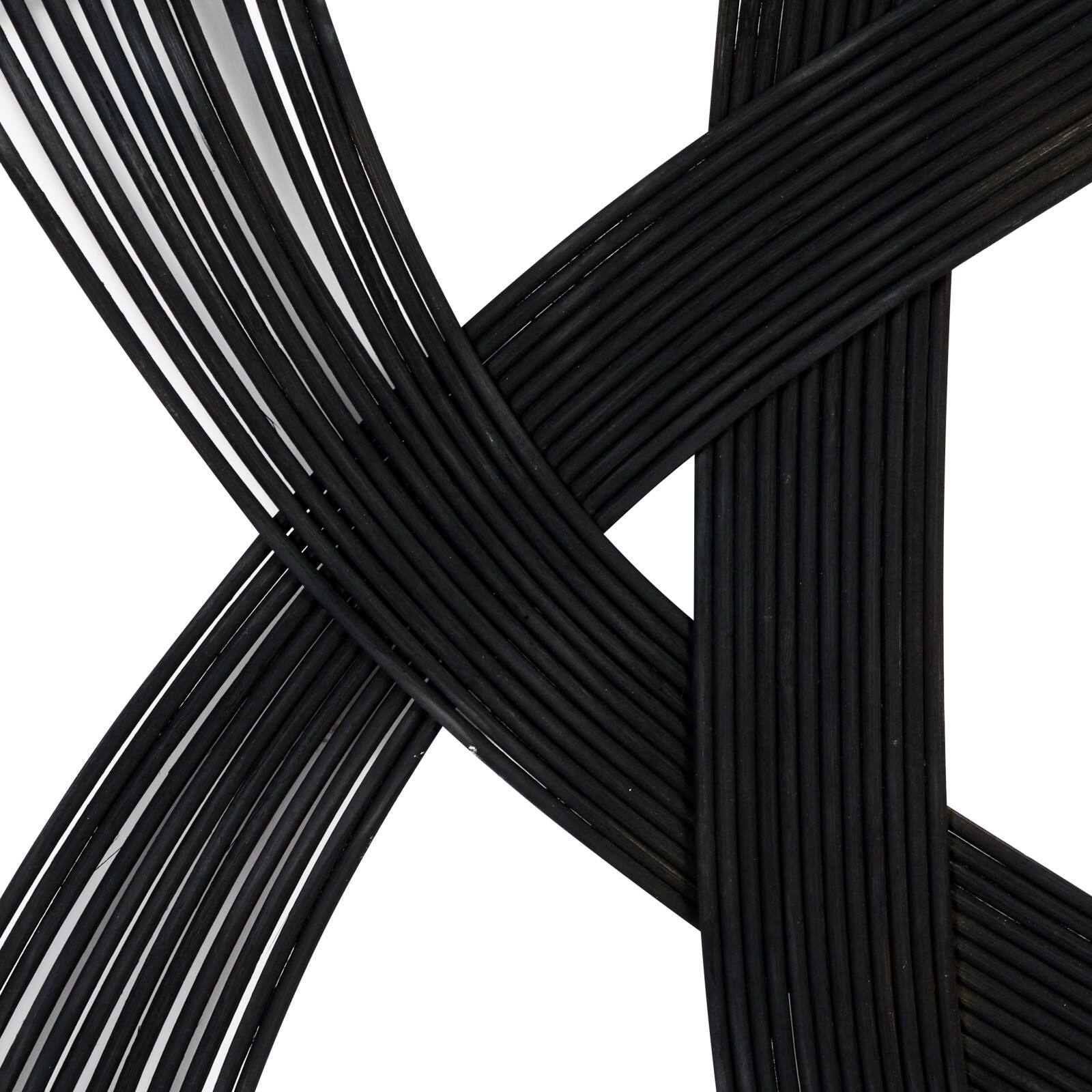 Black Wood Modern Wall Decor, 34" x 34" x 1"