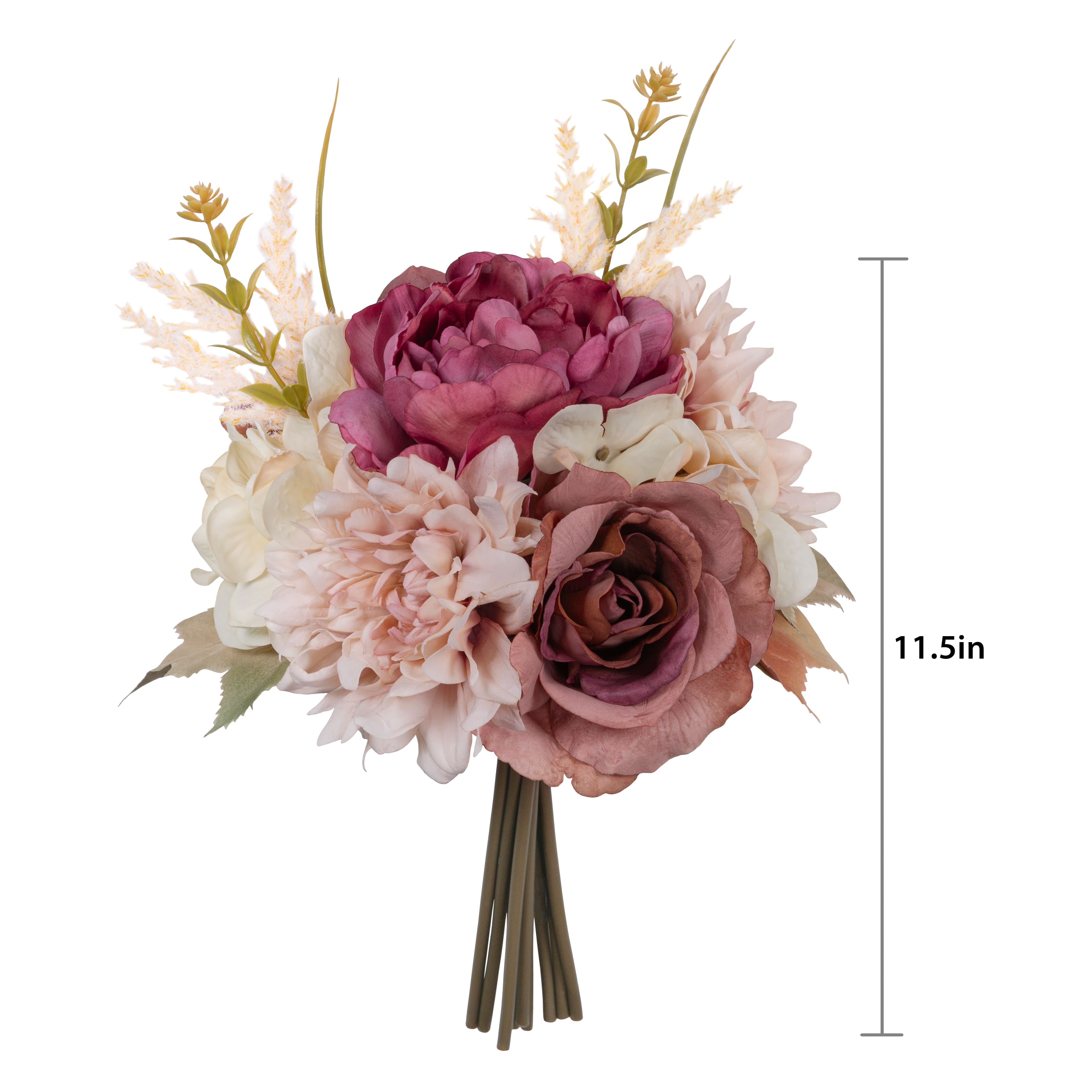 12" Pink Peony & Hydrangea Mix Real Touch Bundle by Ashland®