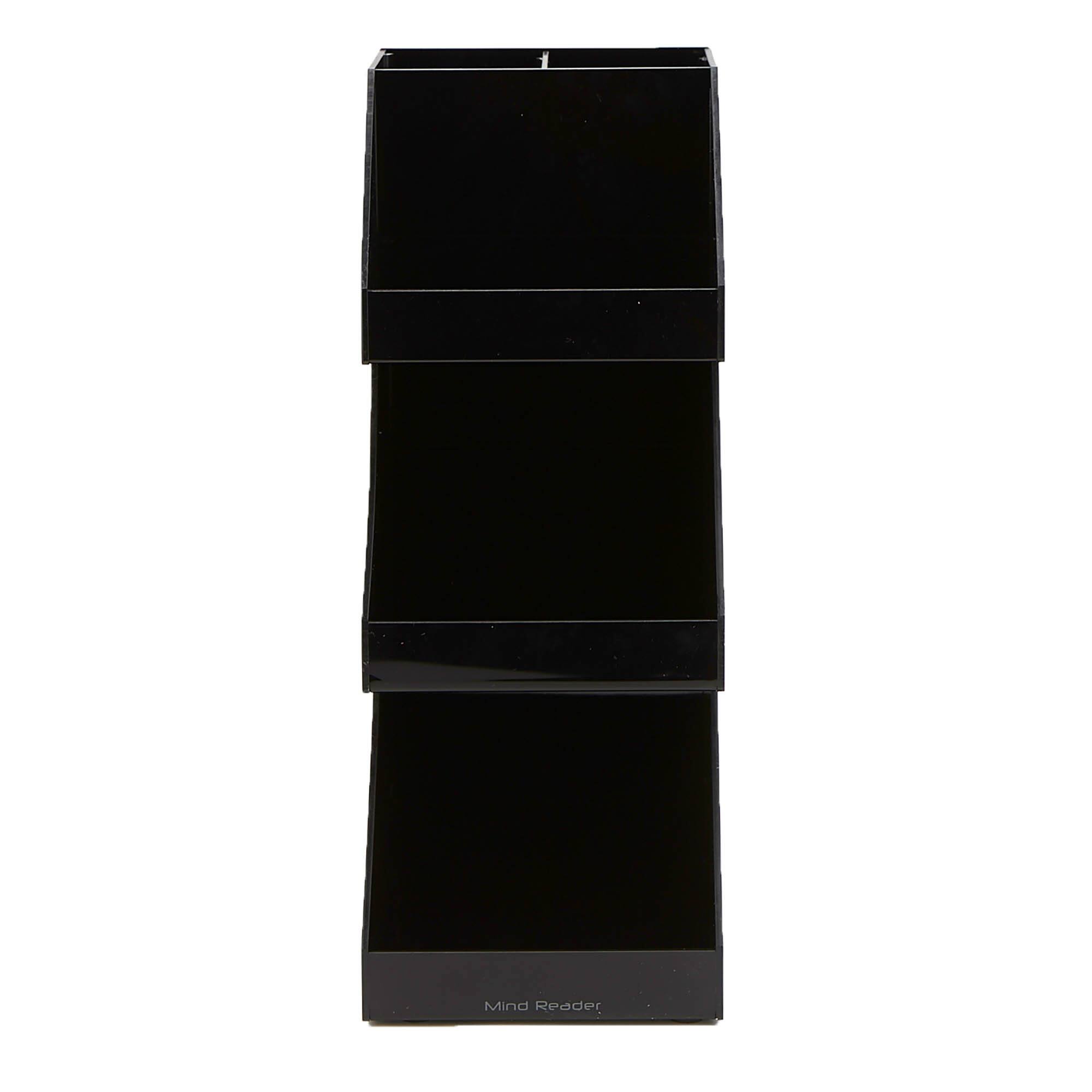 Mind Reader Black Acrylic 3-Tier High Quality Coffee and Tea Condiment Organizer