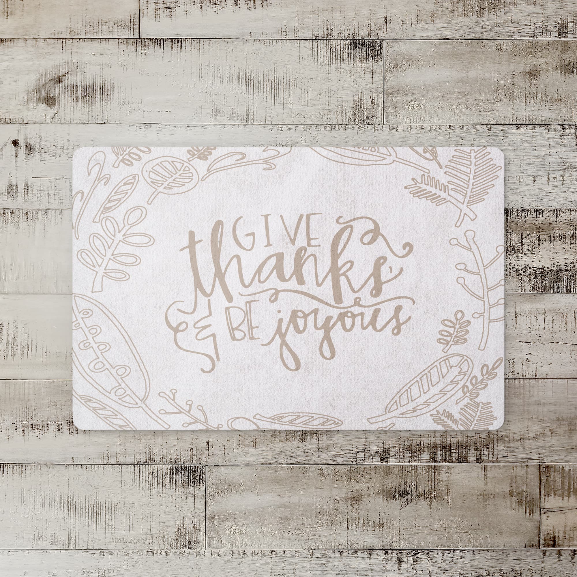 Joyful Thanks Floor Mat